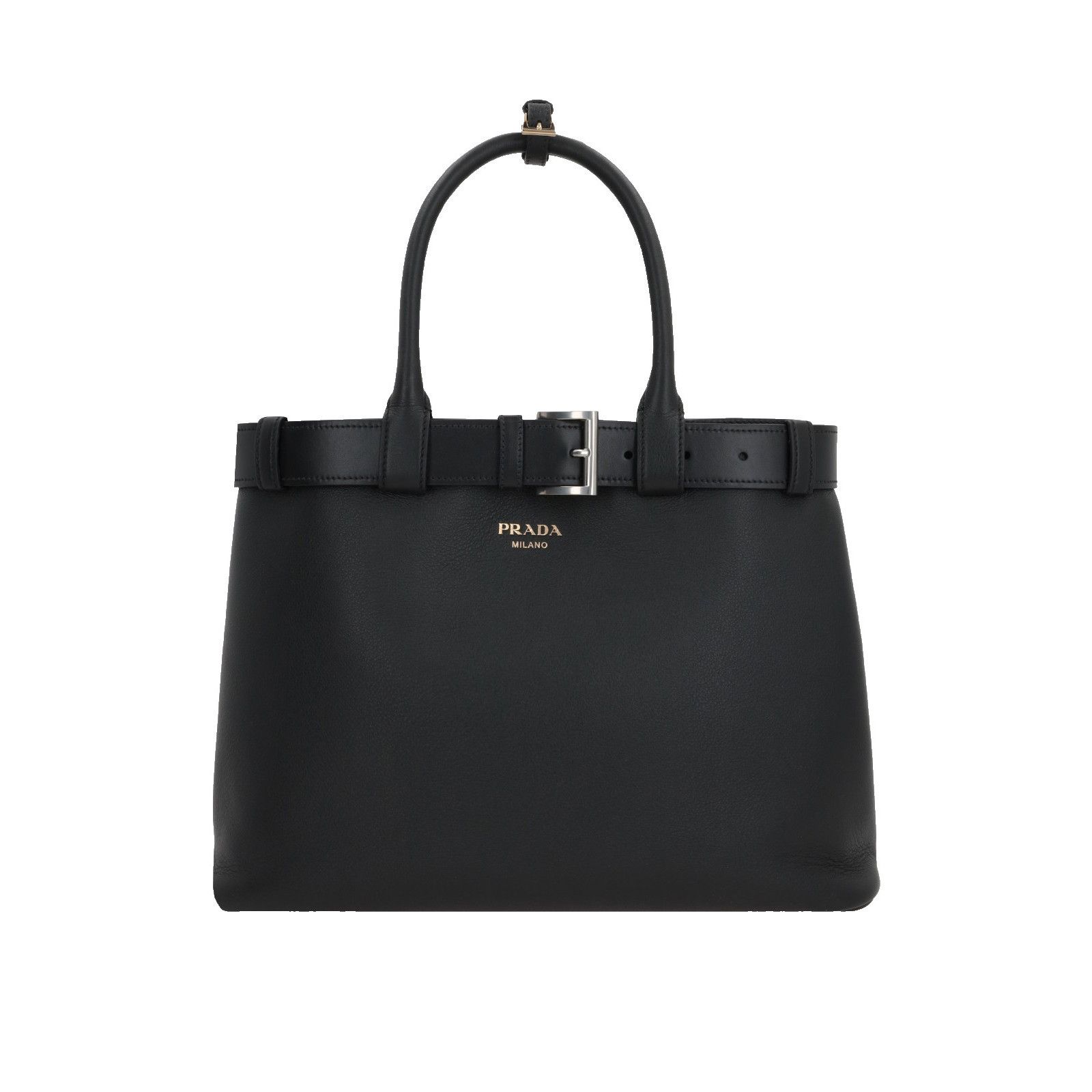 Prada PRADA Buckle Large $6500 Black Top Handle Bag New & Authenti Size ONE SIZE - 1 Thumbnail
