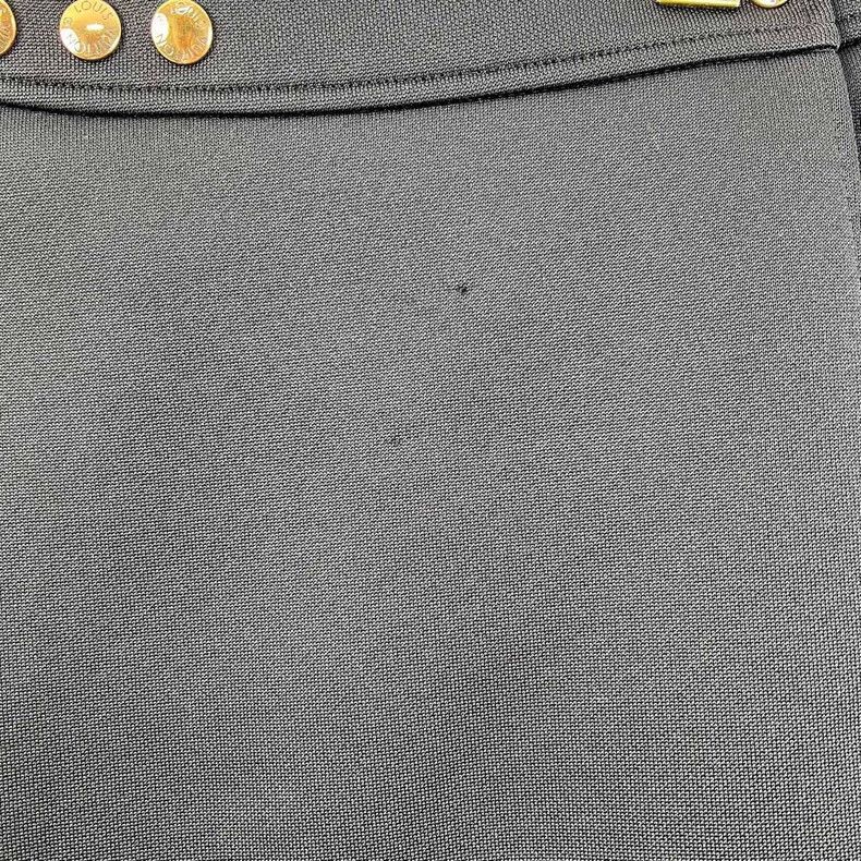Louis Vuitton Louis Vuitton Black gold button logo embroidered skirt Size 35" - 8 Thumbnail