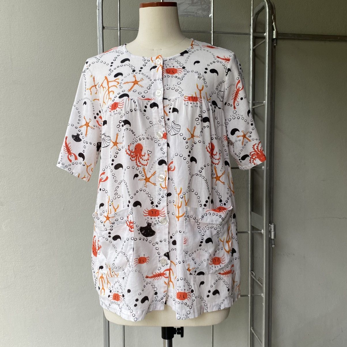 Tsumori Chisato Tsumori Chisato White Sea Life Print Blouse Size M / US 6-8 / IT 42-44 - 14 Thumbnail