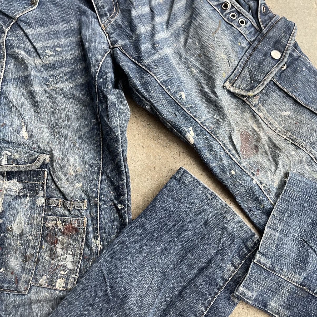 🔥🇯🇵PPFM Multipockets Splatter Paint Sick Punk Distress Denim