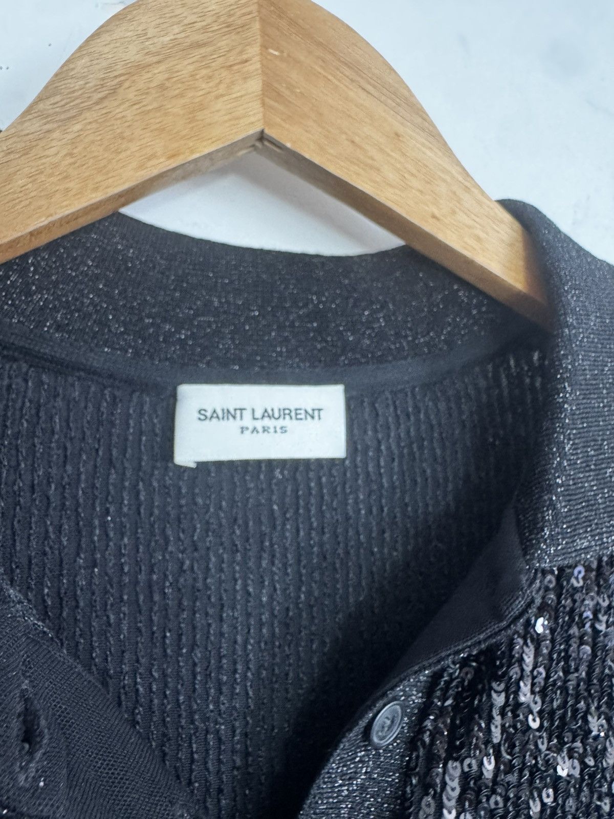 Saint Laurent Paris Oversized Sequins polo Size US S / EU 44-46 / 1 - 2 Thumbnail