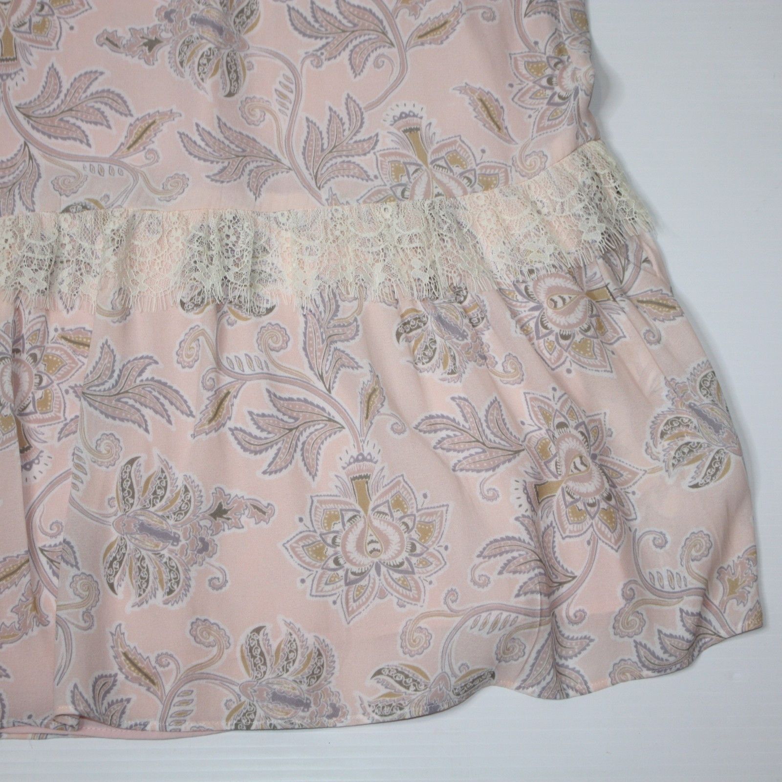 Loft Lacy Floral Flounce Dress in Light Pink NWOT $89.50 Size M / US 6-8 / IT 42-44 - 12 Thumbnail