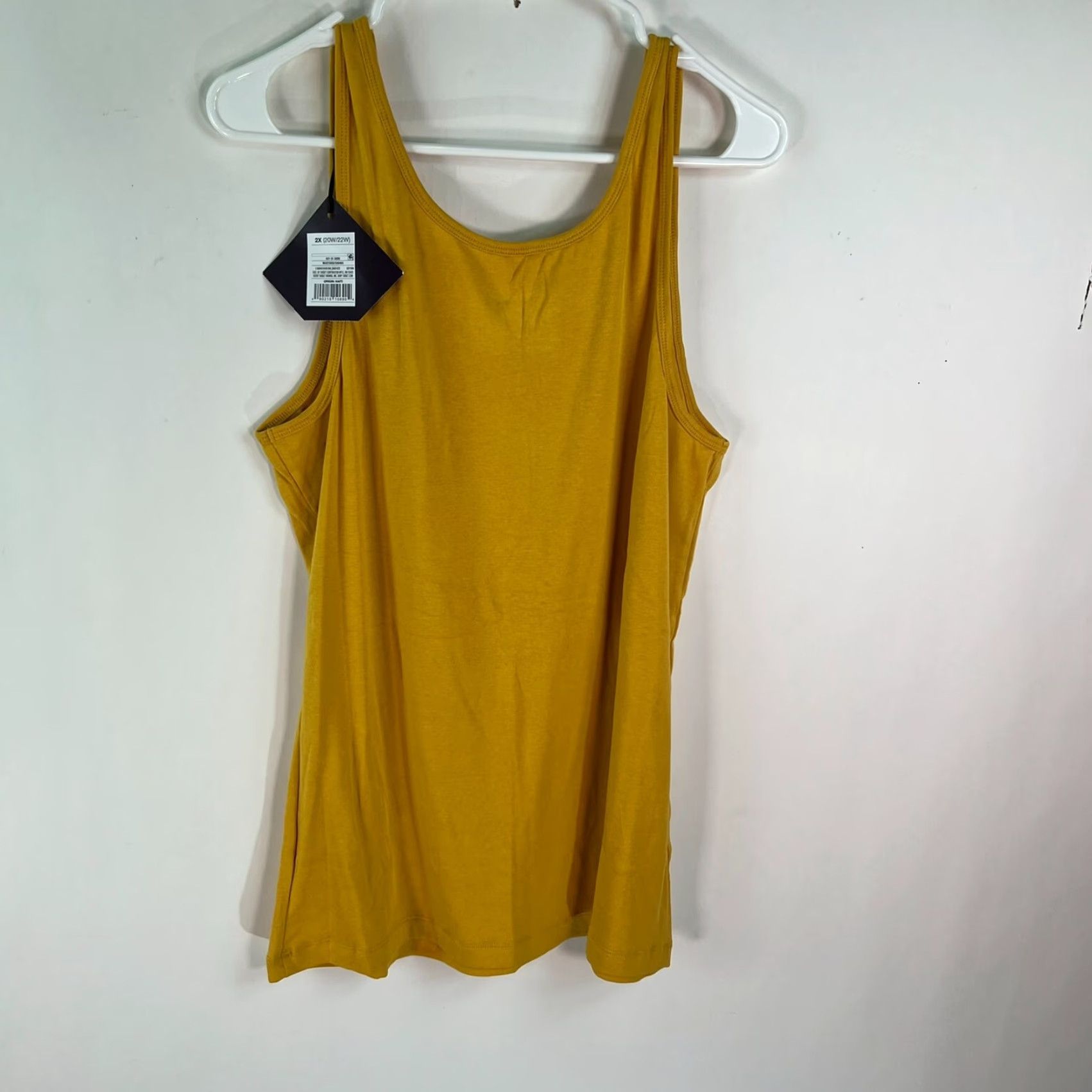 Vintage VINTAGE Ava & Viv Women's Tank Top Size XXL 20W Yellow Cotton Blend Basic Casual Summer Women Size 3XL / US 20-22 - 5 Thumbnail