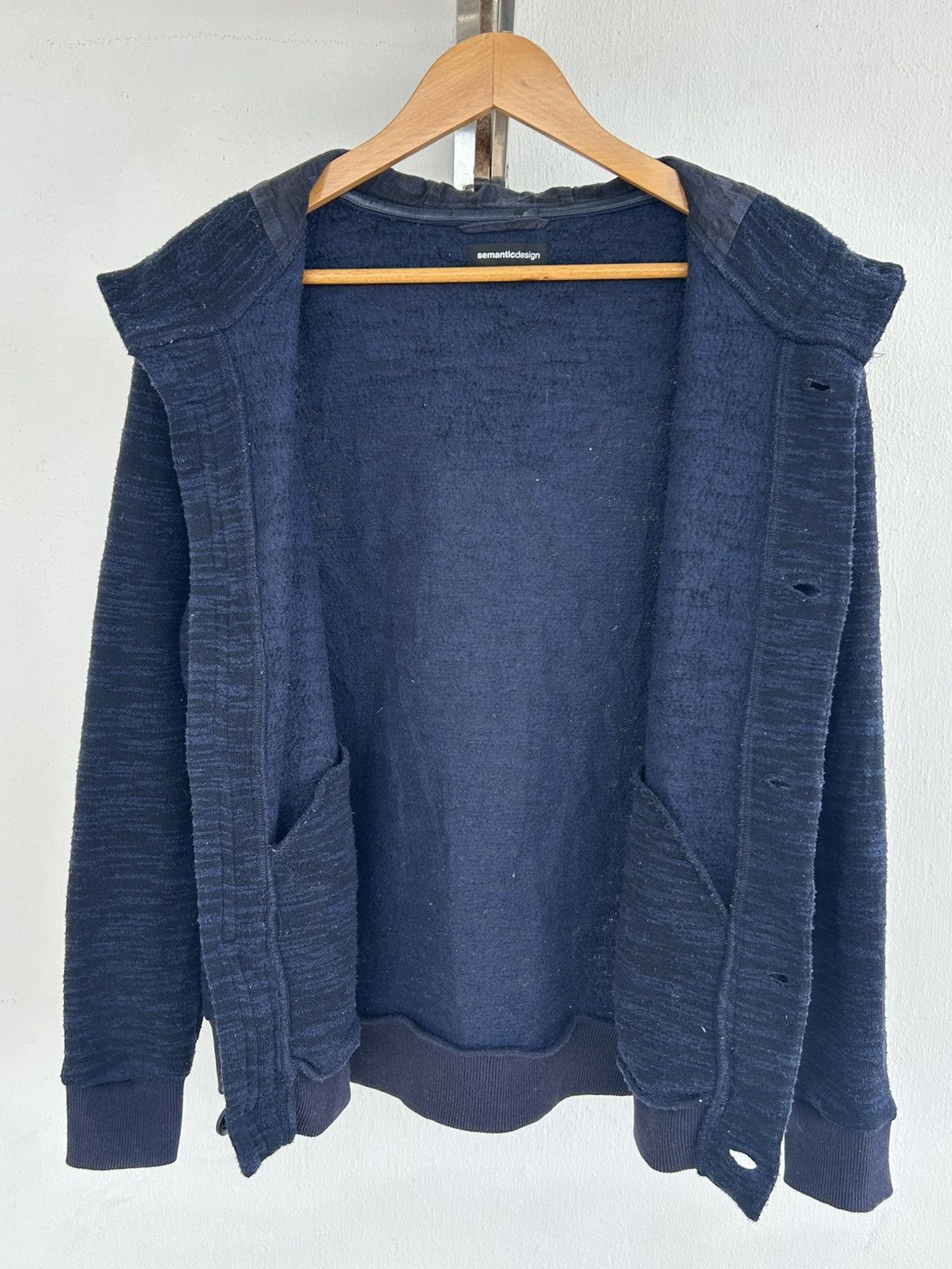 semanticdesign Semanticdesign Japan Vintage Jacket Hoodie Navy Blue Size US L / EU 52-54 / 3 - 4 Thumbnail