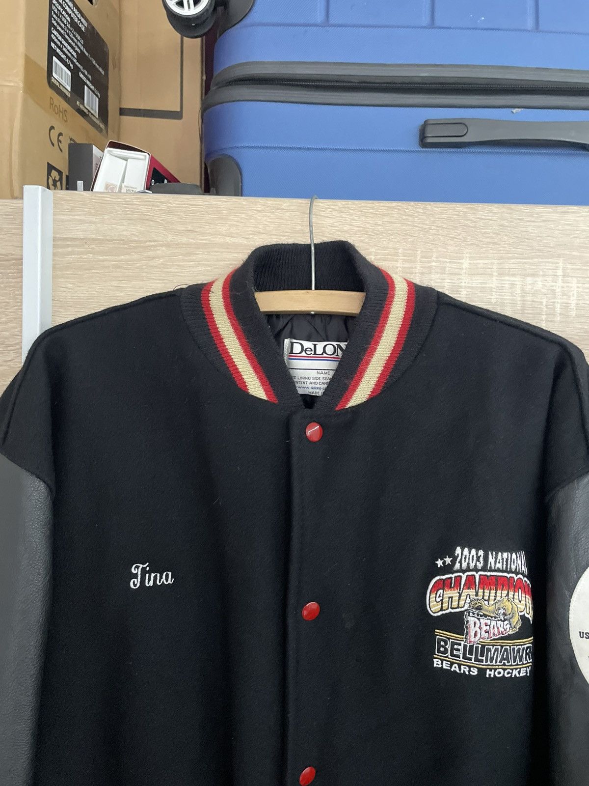 Delong Vintage DeLONG Varsity Jacket — Bellmawr Bears Hockey 2003 Size US XXL / EU 58 / 5 - 7 Thumbnail