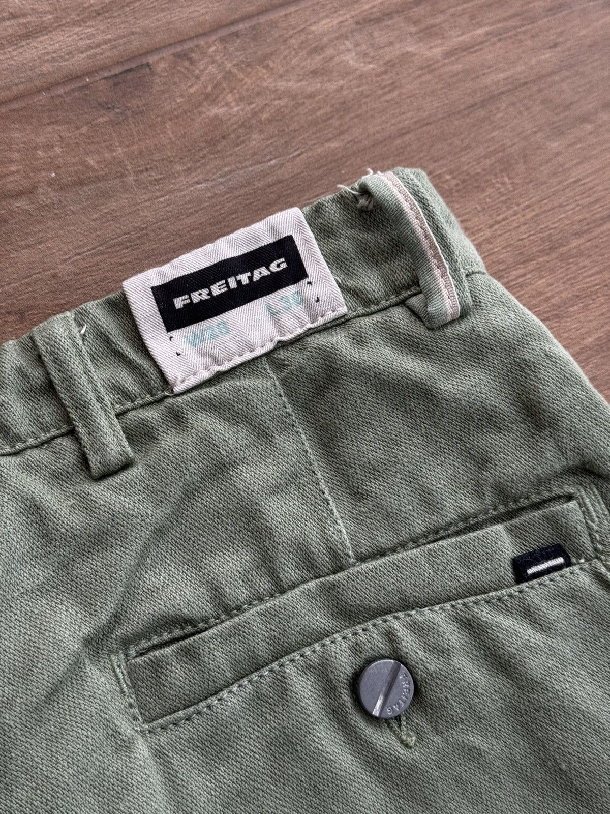 Freitag × Vintage Vintage Freitag E550 Indigo Green Selvedge Workwear Pants Size US 28 / EU 44 - 13 Thumbnail