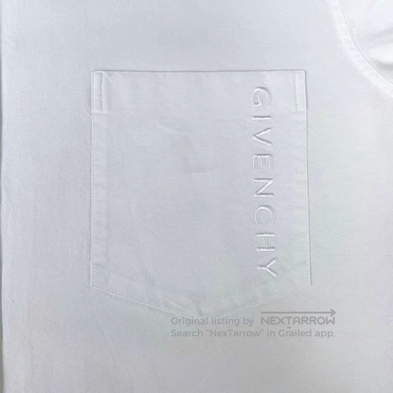 Givenchy Givenchy White Logo Embroidered Shirt Jacket. Size US XL / EU 56 / 4 - 4 Thumbnail