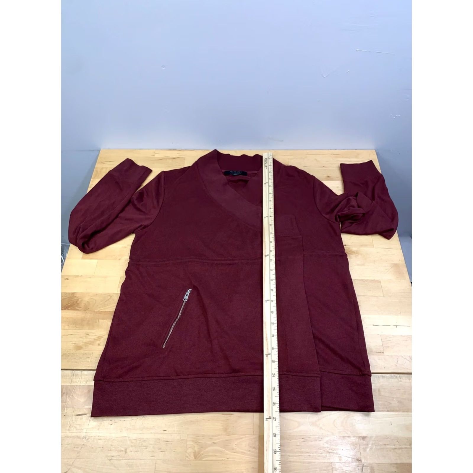 Allsaints VINTAGE AllSaints Gina Drape Jacket Women US 6 UK 10 EU 28 Red Casual 12921 Size M / US 6-8 / IT 42-44 - 6 Thumbnail