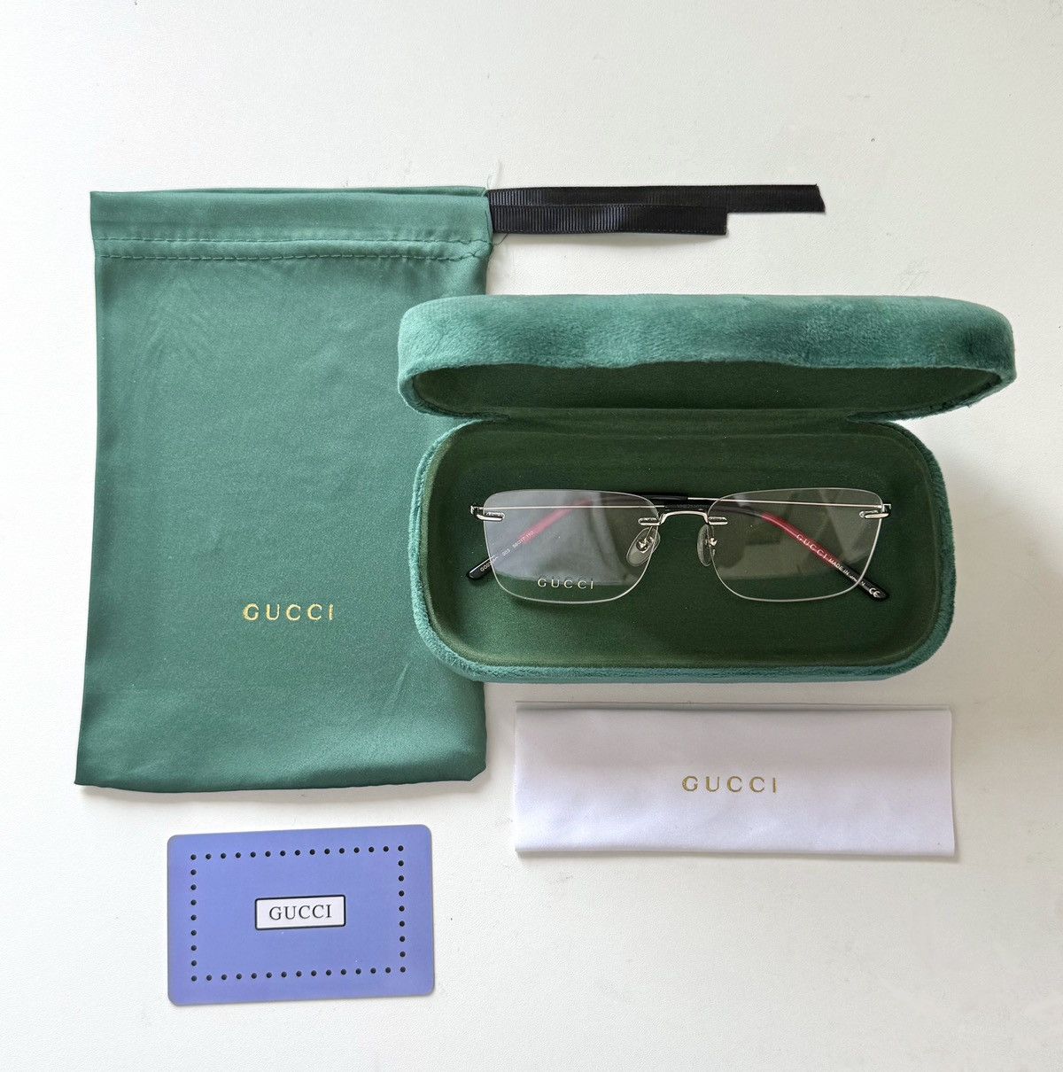 Gucci Gucci GG0399O Eyeglasses – Silver / Multicolor Size ONE SIZE - 10 Thumbnail