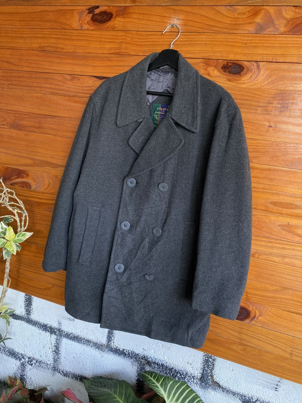 Colours Vintage Alexander Julian Wool Cashmere Double-Breasted Coat Size US L / EU 52-54 / 3 - 4 Thumbnail