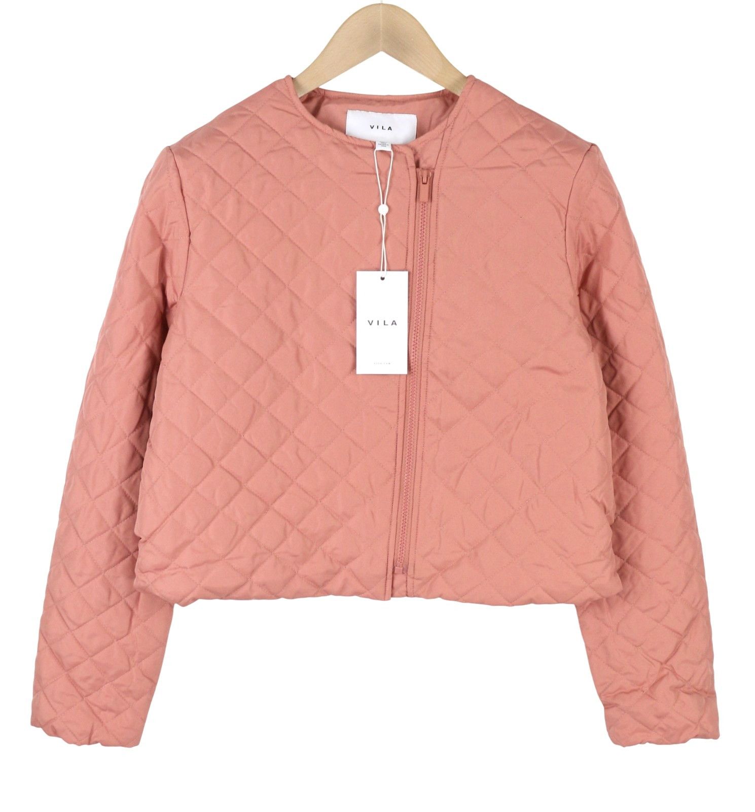Other SASSY EU42 Pink Quilted Padded Asym Zip Lightweight 88003 Size XL / US 12-14 / IT 48-50 - 1 Thumbnail