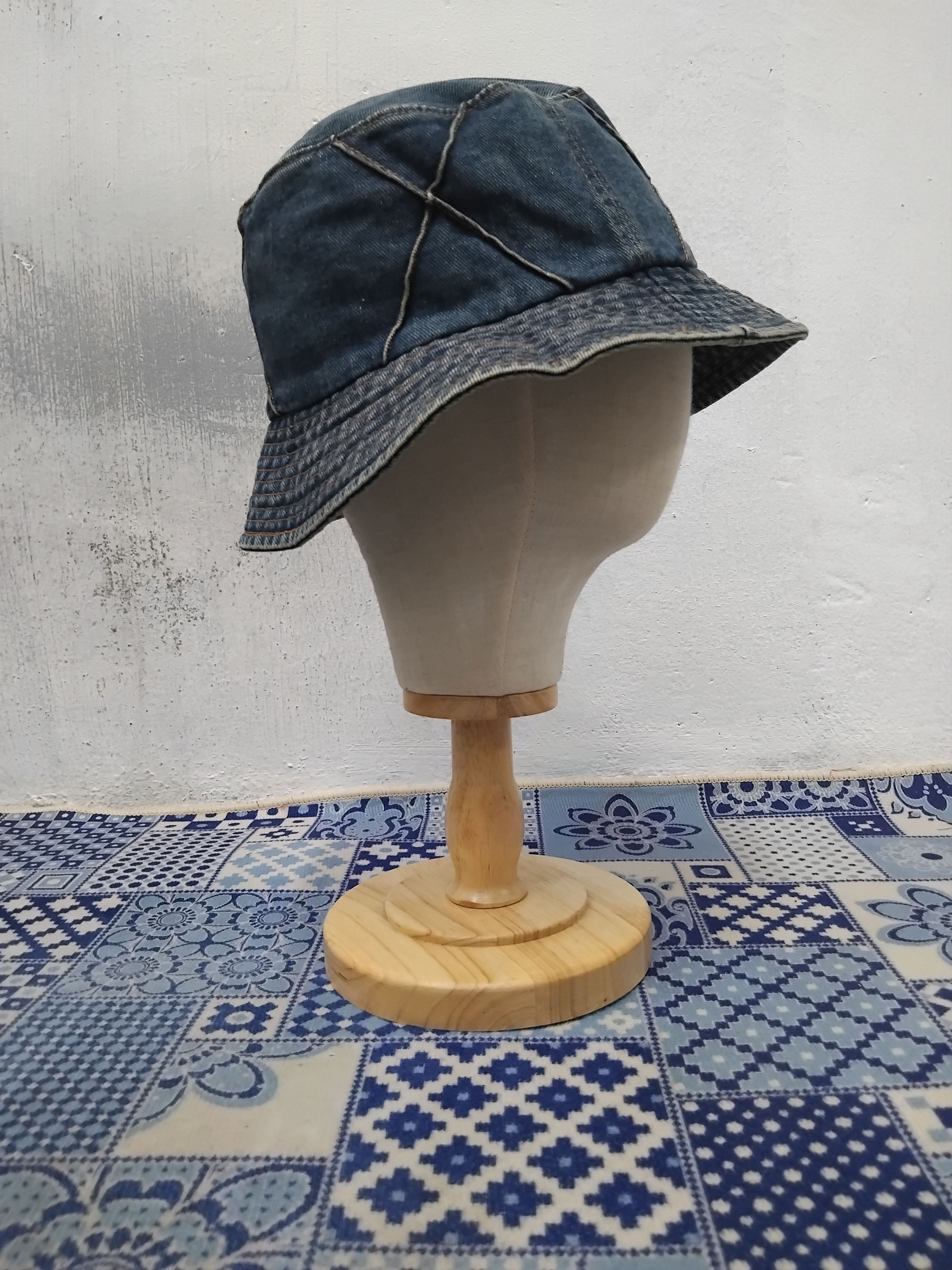 PPFM 💥Inspired Japanese patchwork denim hat Size ONE SIZE - 7 Thumbnail