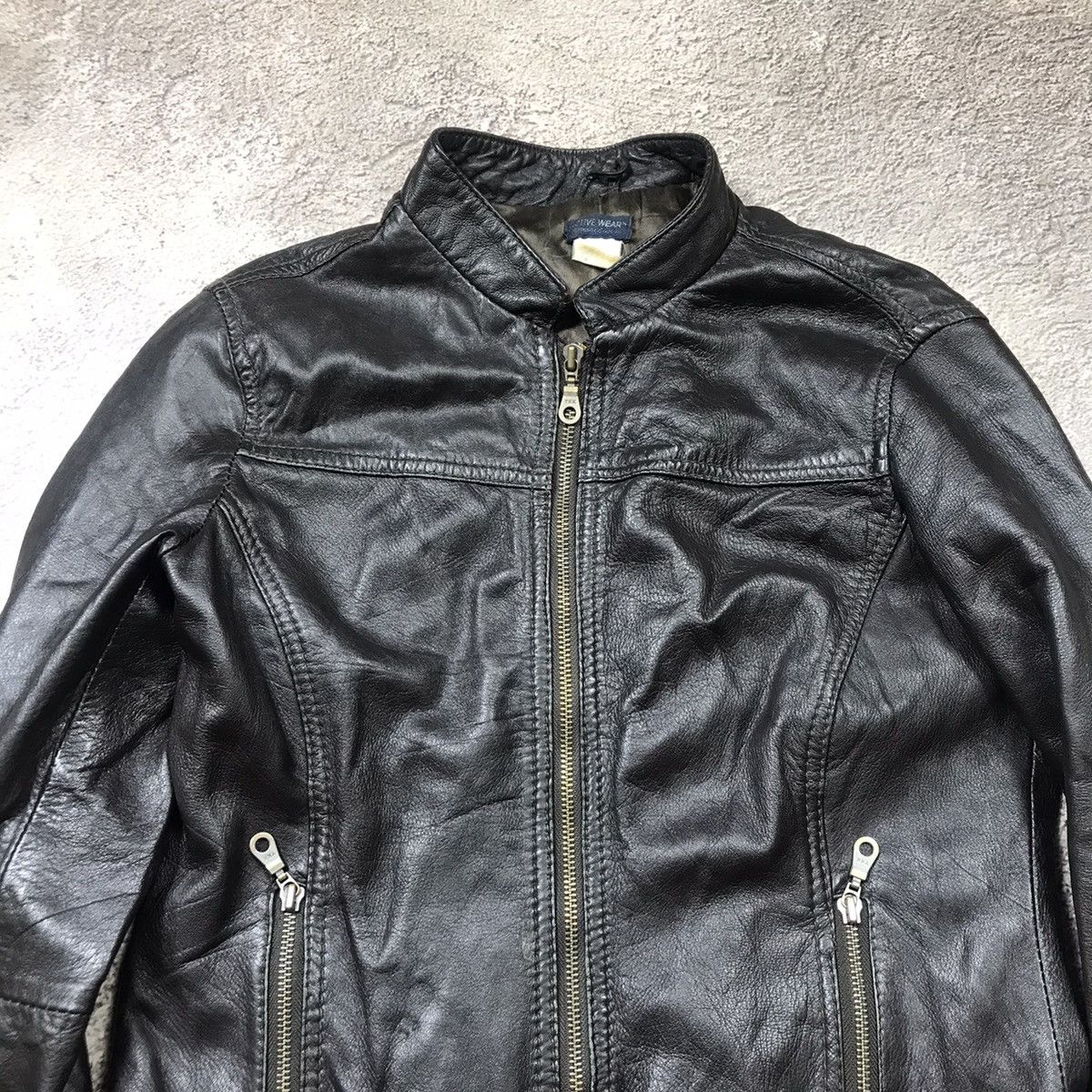 Vintage Vintage Y2K Black Moto Jacket Streetwear Punk Skate Boxy S Size S / US 4 / IT 40 - 3 Thumbnail