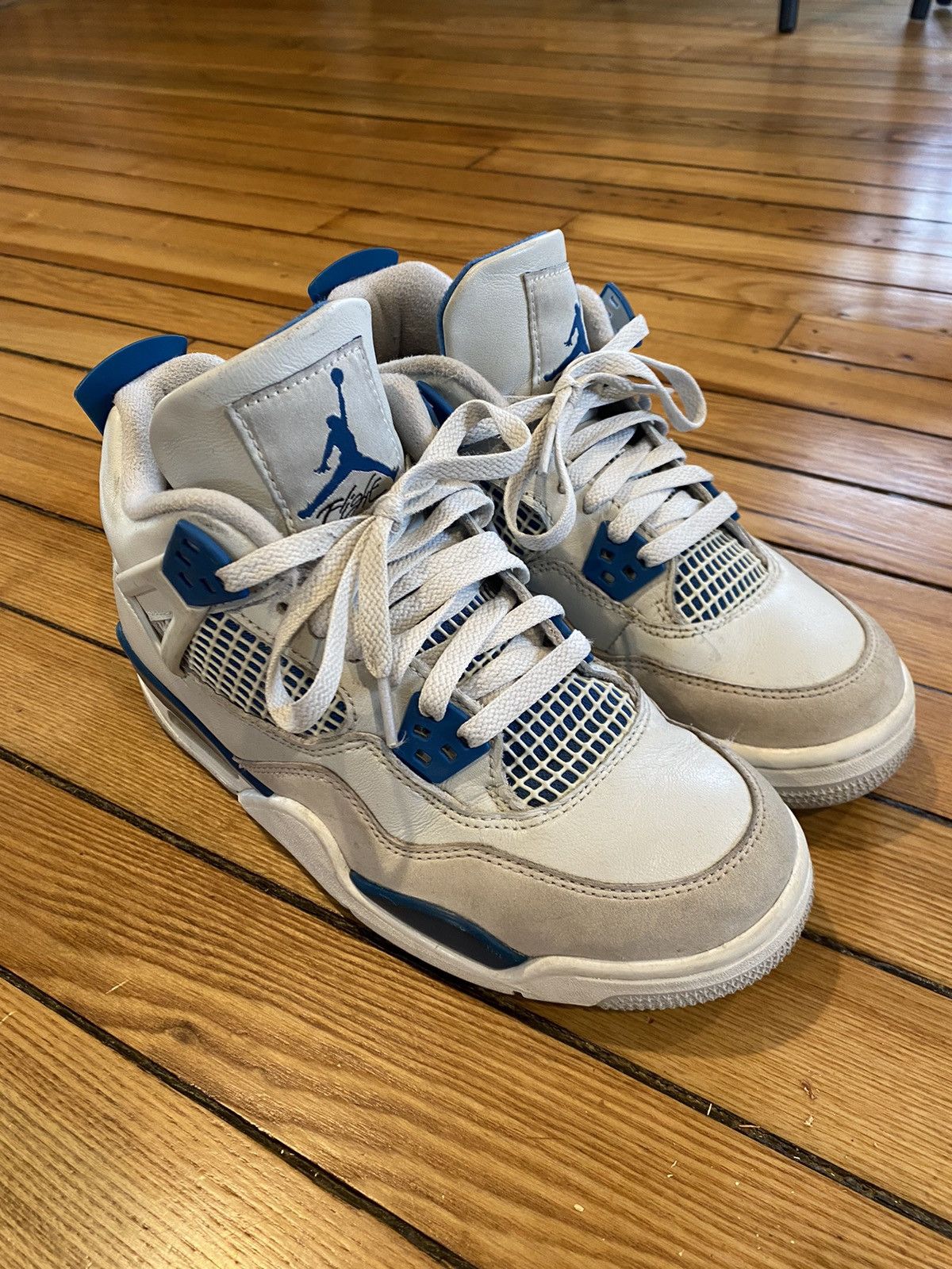 Jordan Brand × Nike 5.5Y 7W military blue Jordan 4 retro Size US 5.5 / EU 38 - 3 Thumbnail