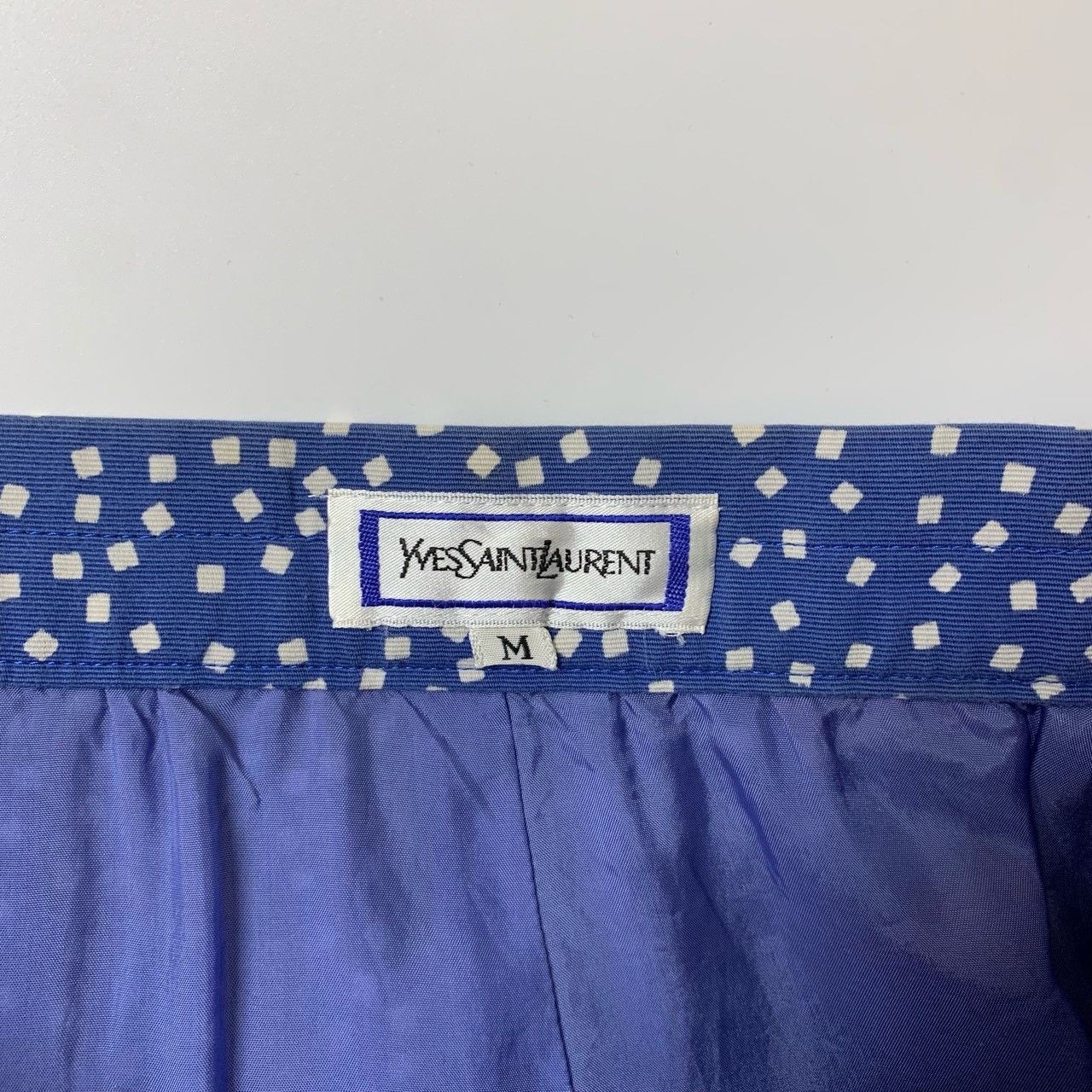 Saint Laurent Paris Saint laurent Blue polka-dot skirt 2501-Nextarrow Size 38" / US 16 / IT 52 - 2 Thumbnail