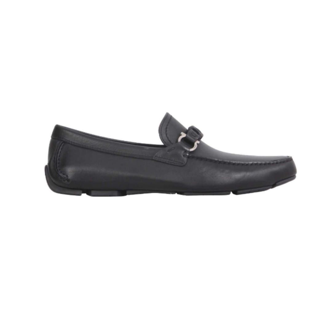 Salvatore Ferragamo o1s1rm0724 Stuart Leather Loafers in Black Size US 11.5 / EU 44-45 - 1 Thumbnail