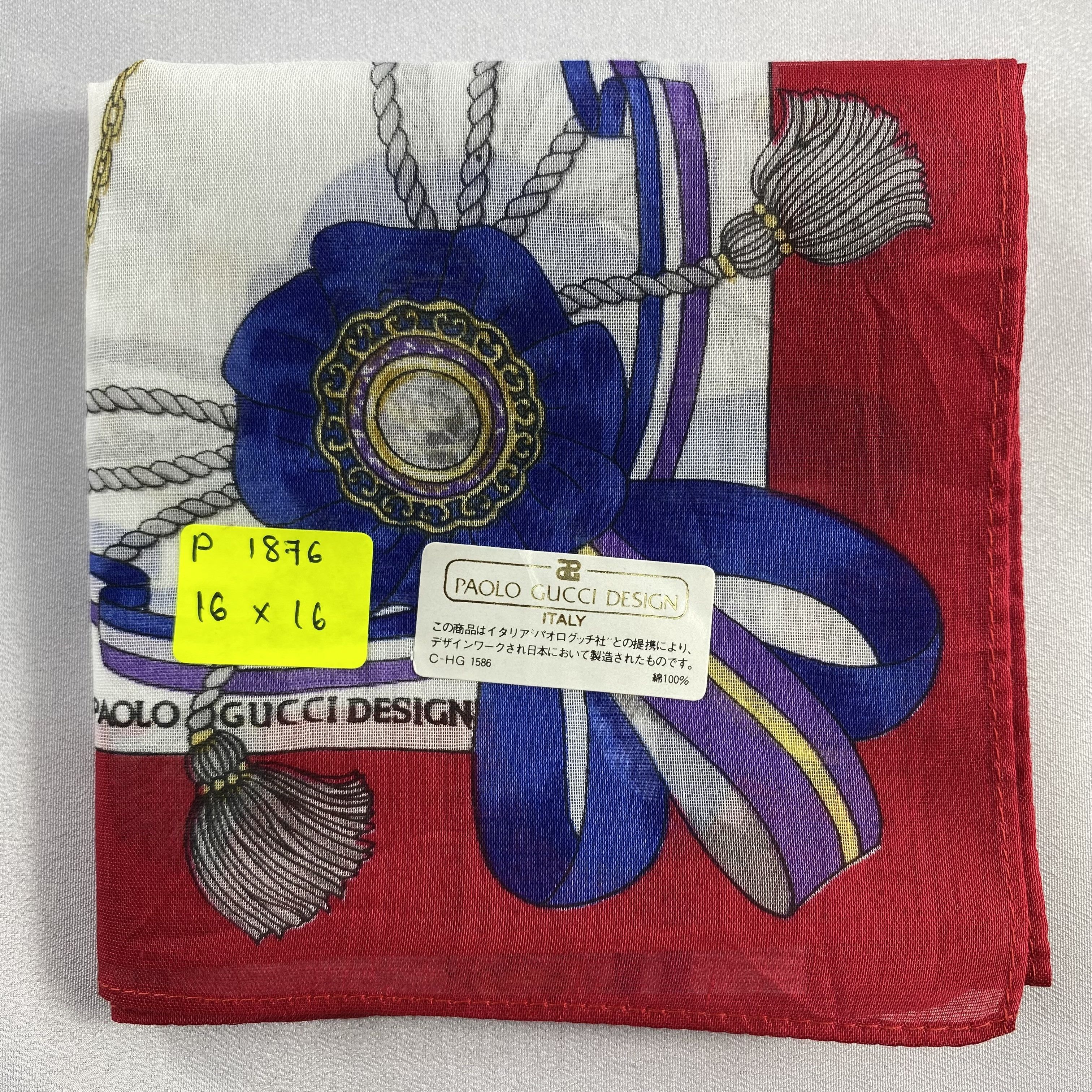 Paolo Gucci × Vintage NWT Paolo Gucci Neckerchief / Bandana / Handkerchief-P1876 Size ONE SIZE - 5 Thumbnail