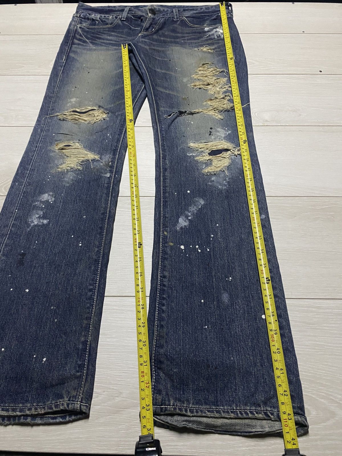 Murder License Vintage Murder License Paint Splatter Distressed Slim Jeans Size US 36 / EU 52 - 18 Thumbnail