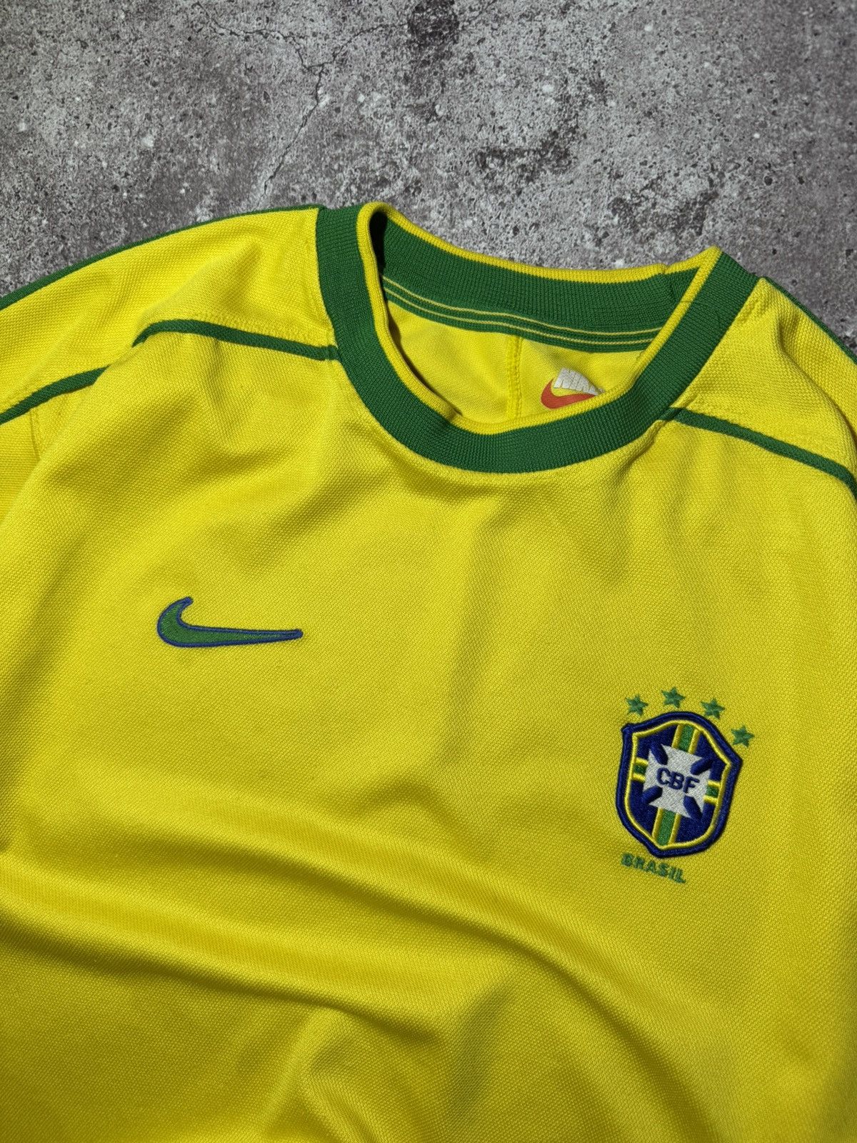 Nike Nike Brasil 1998-00 Football Jersey Home Shirt National Team Size US XL / EU 56 / 4 - 3 Thumbnail