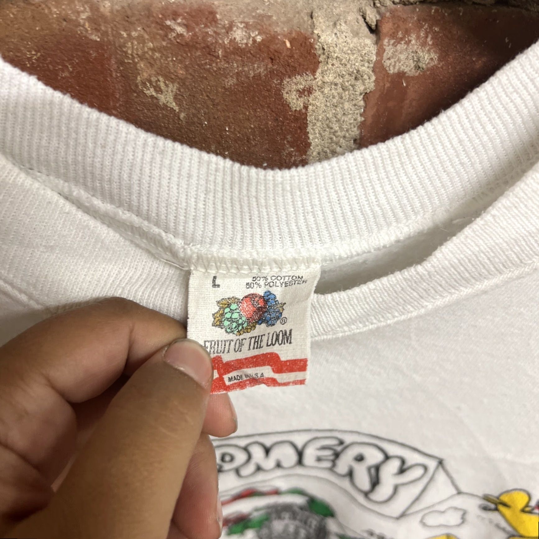 Fruit Of The Loom VINTAGE I Love Montgomery Sweatshirt Crewneck White Fruit of the Loom Large Men Size US L / EU 52-54 / 3 - 2 Thumbnail