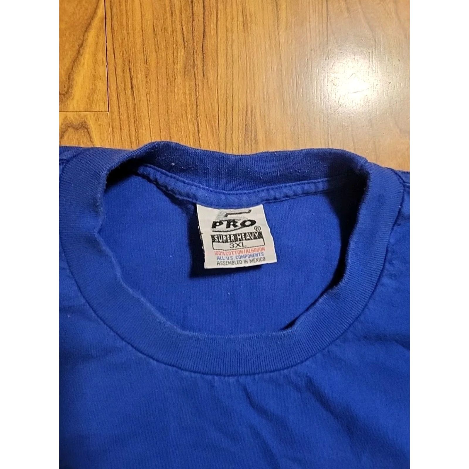 Vintage Pro 5 T-Shirt 3XL SS Royal Blue 100% Cotton Crew Neck Short Sleeve Big & Tall Mens Size US XXL / EU 58 / 5 - 6 Thumbnail