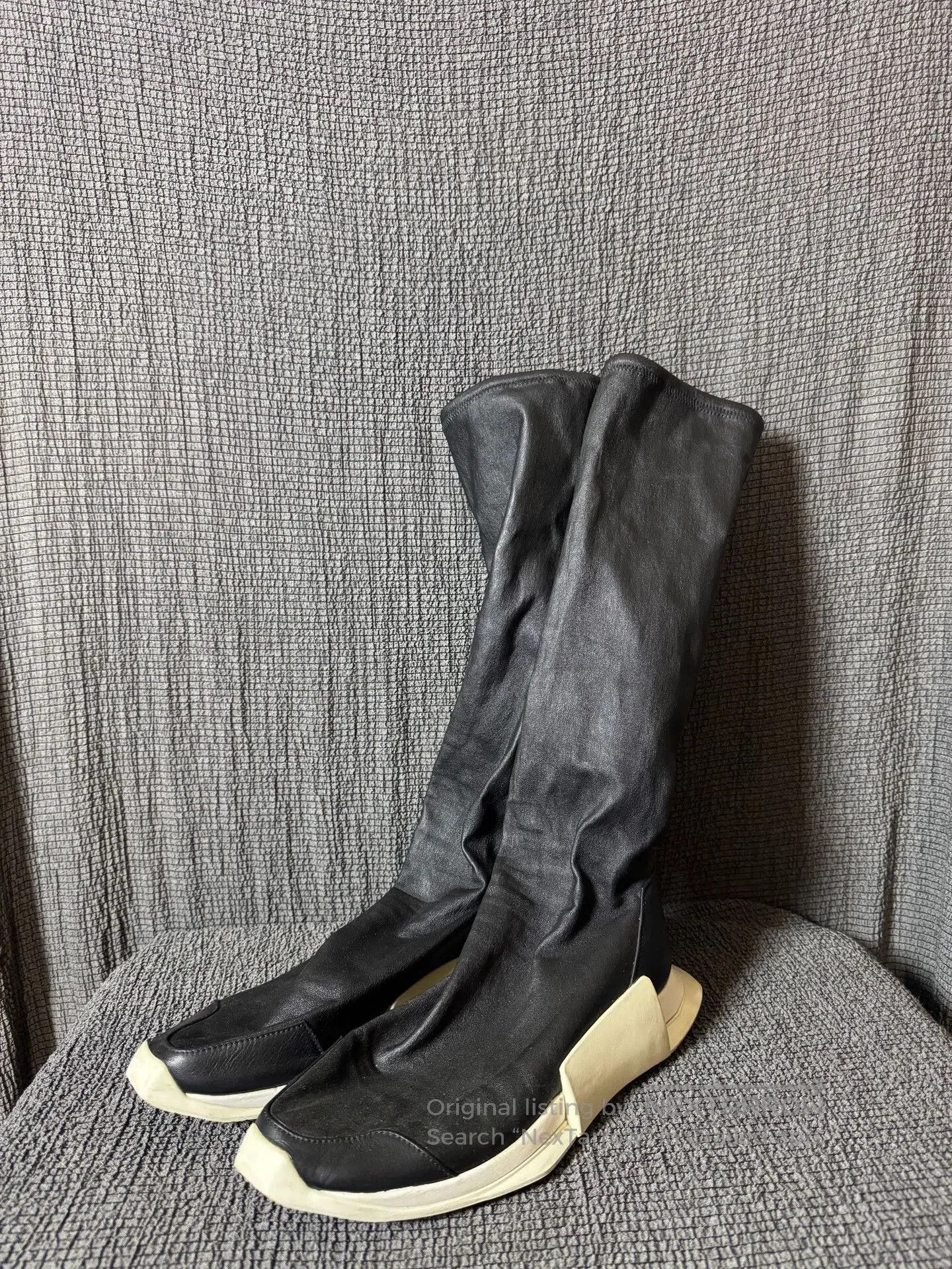 Rick Owens Rick Owens x Adidas High Top Leather Boots. Size US 7 / EU 40 - 1 Thumbnail