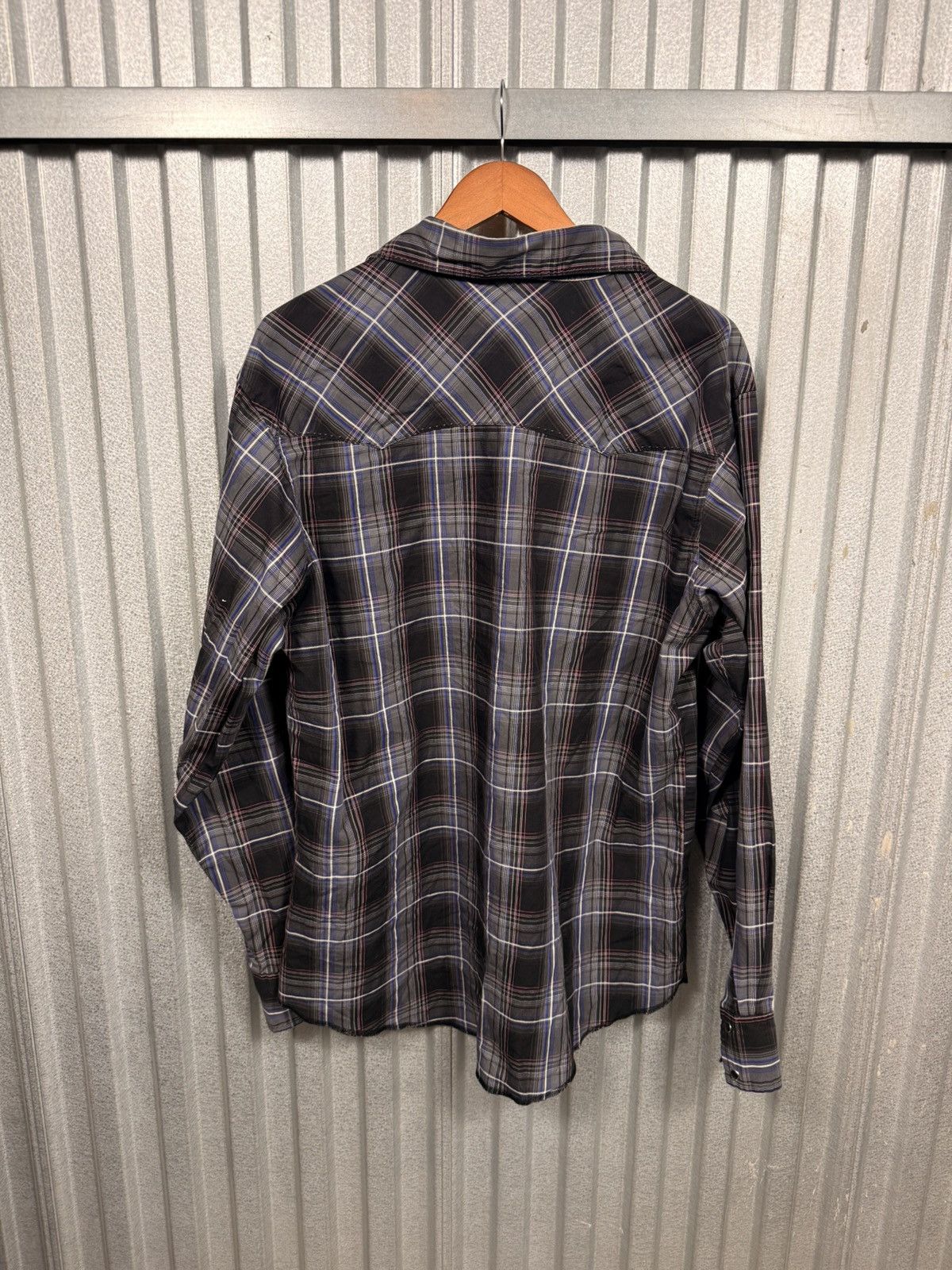Wrangler Vintage Wrangler Western Pearl Snap Plaid Button Up Shirt Size US XL / EU 56 / 4 - 9 Thumbnail