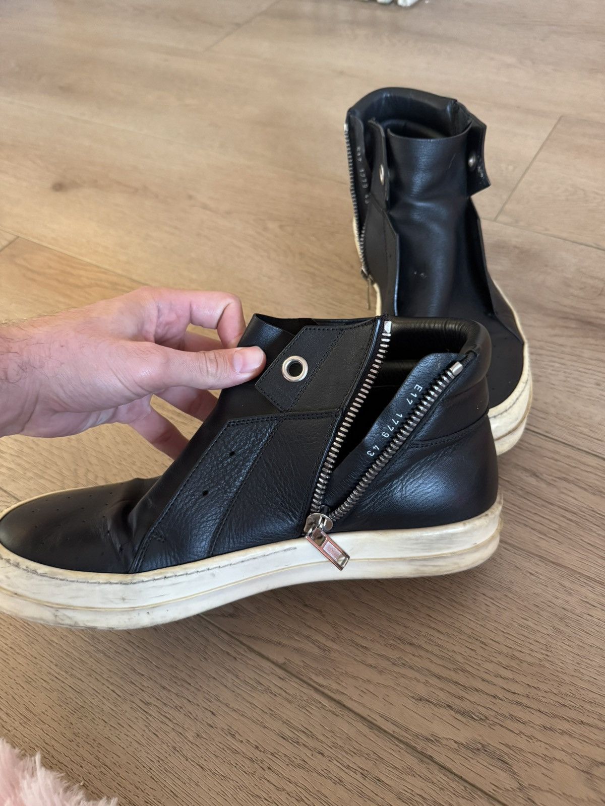 Rick Owens Leather Island dunks 43 Size US 10 / EU 43 - 3 Thumbnail