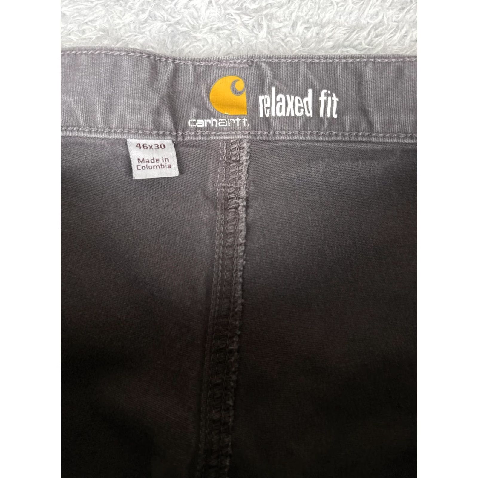 Carhartt Carhartt Pants 46x30 Gray Rugged Flex Rigby Dungaree Carpenter Relaxed Fit Mens Size US 30 / EU 46 - 6 Thumbnail