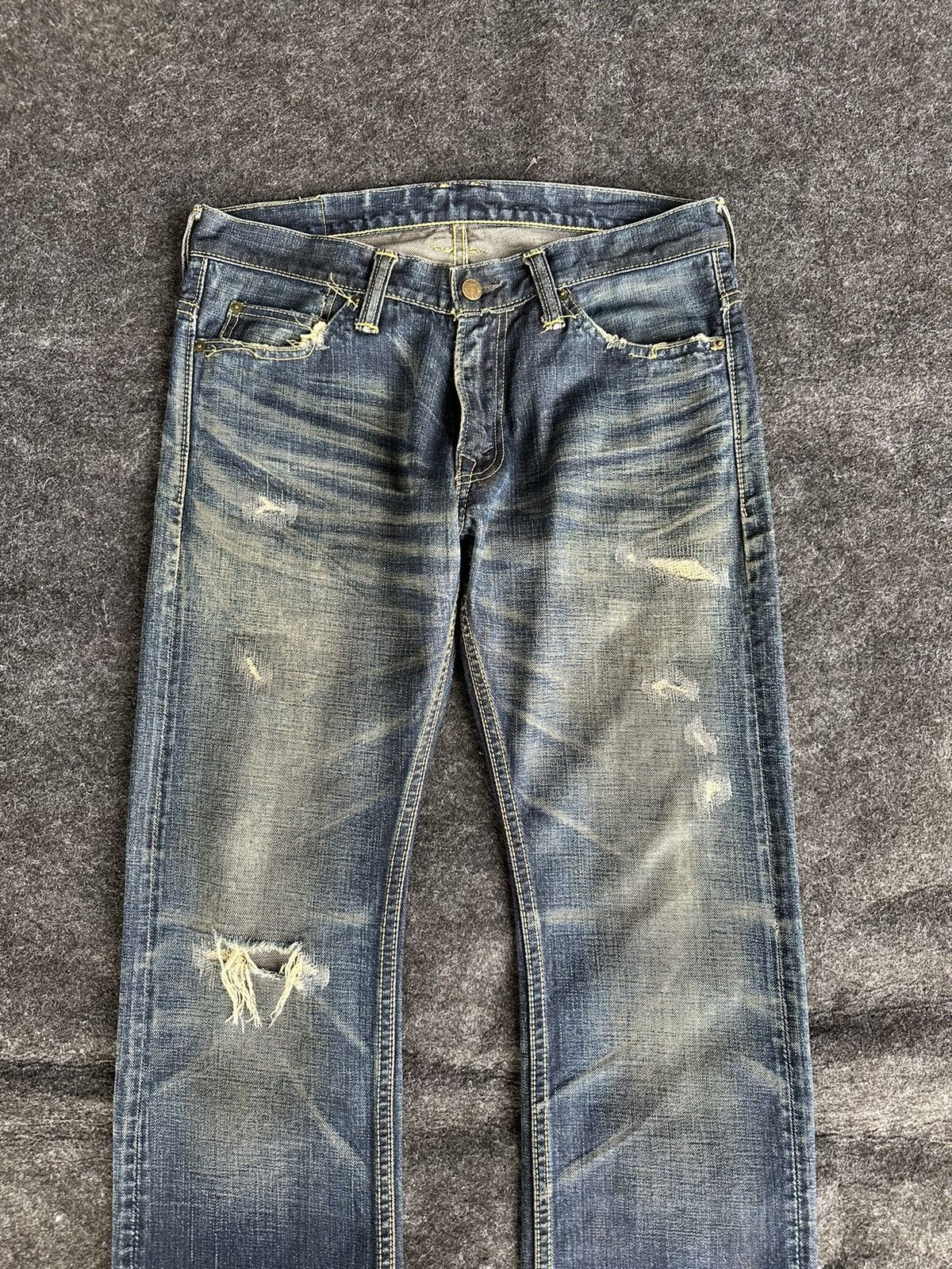 TMT 💥 Rare TMT Japan 8th Anniversary Washed Vintage Denim D483 Size US 32 / EU 48 - 2 Thumbnail