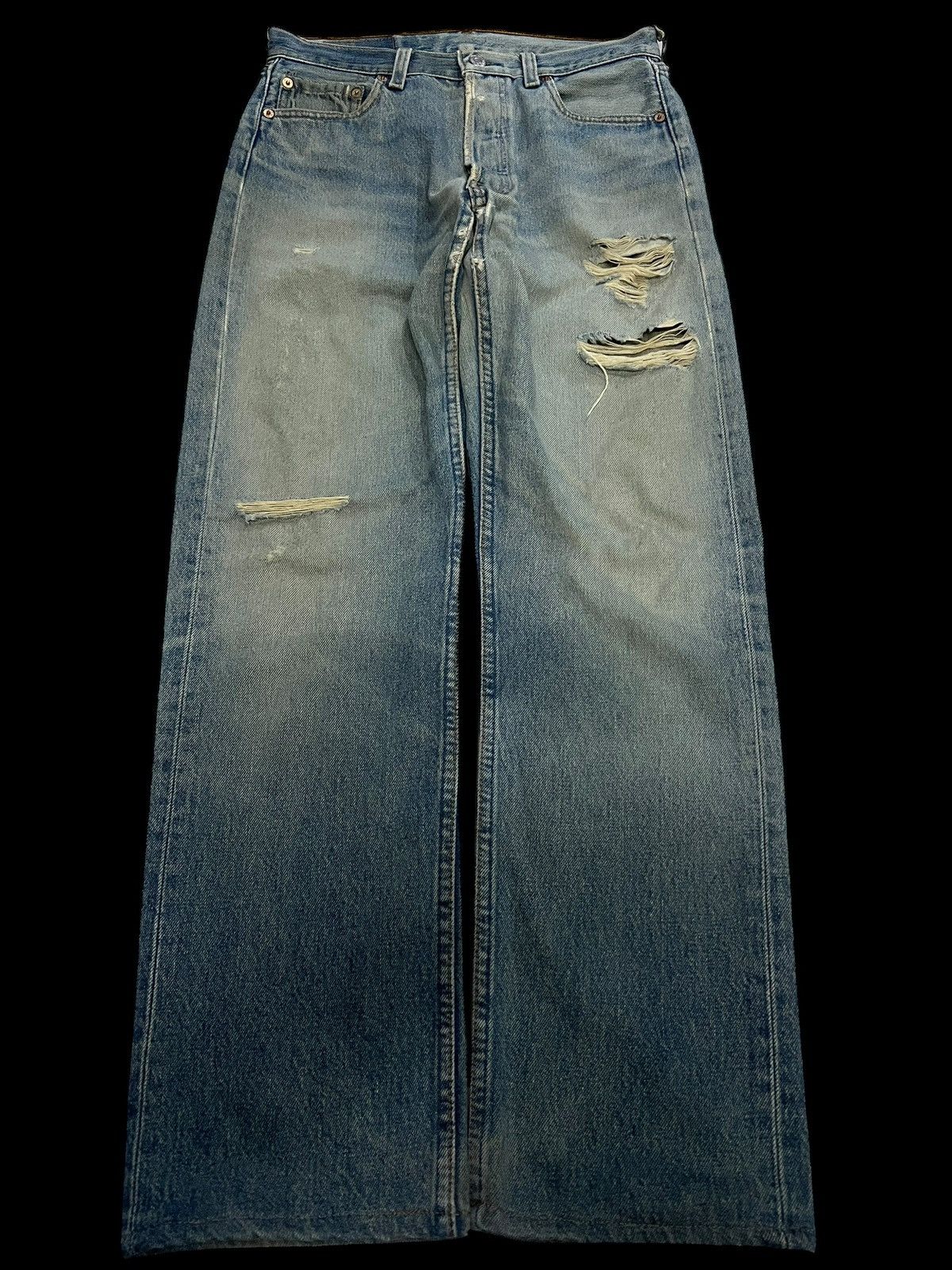 Levi's 💥90s Levis 501 kurt Corbain Mud Wash Distressed Jean Size US 29 - 1 Thumbnail