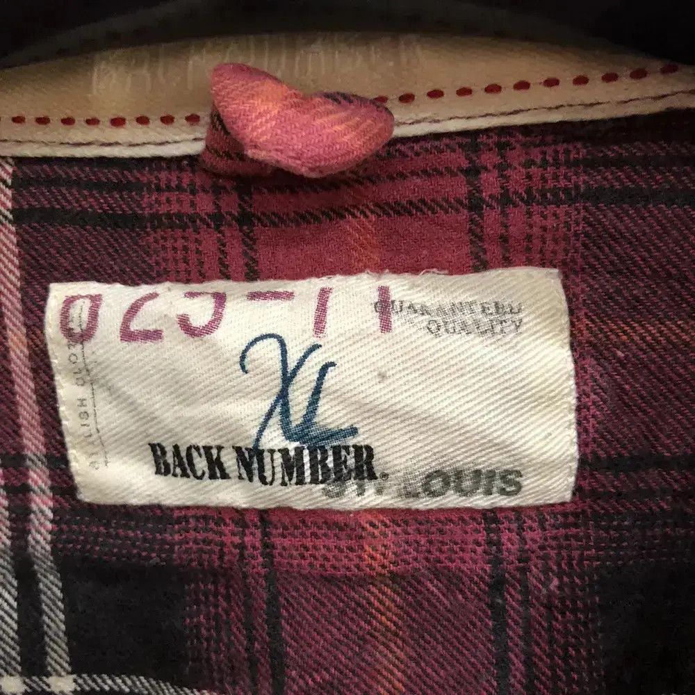 Japanese Brand Japanese Brand Back Number Plaid Tartan Flannel Shirt 👕 Size US L / EU 52-54 / 3 - 3 Thumbnail