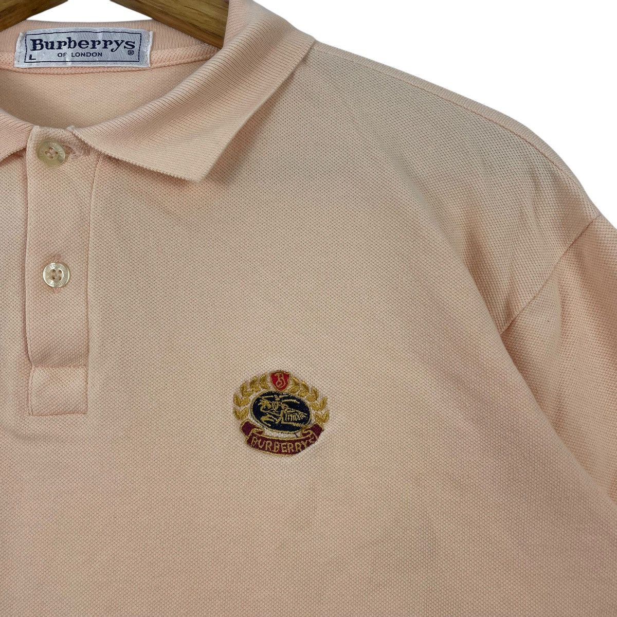Burberry × Vintage Vintage BURBERRYS Long Sleeve Polo Shirt Size US L / EU 52-54 / 3 - 3 Thumbnail