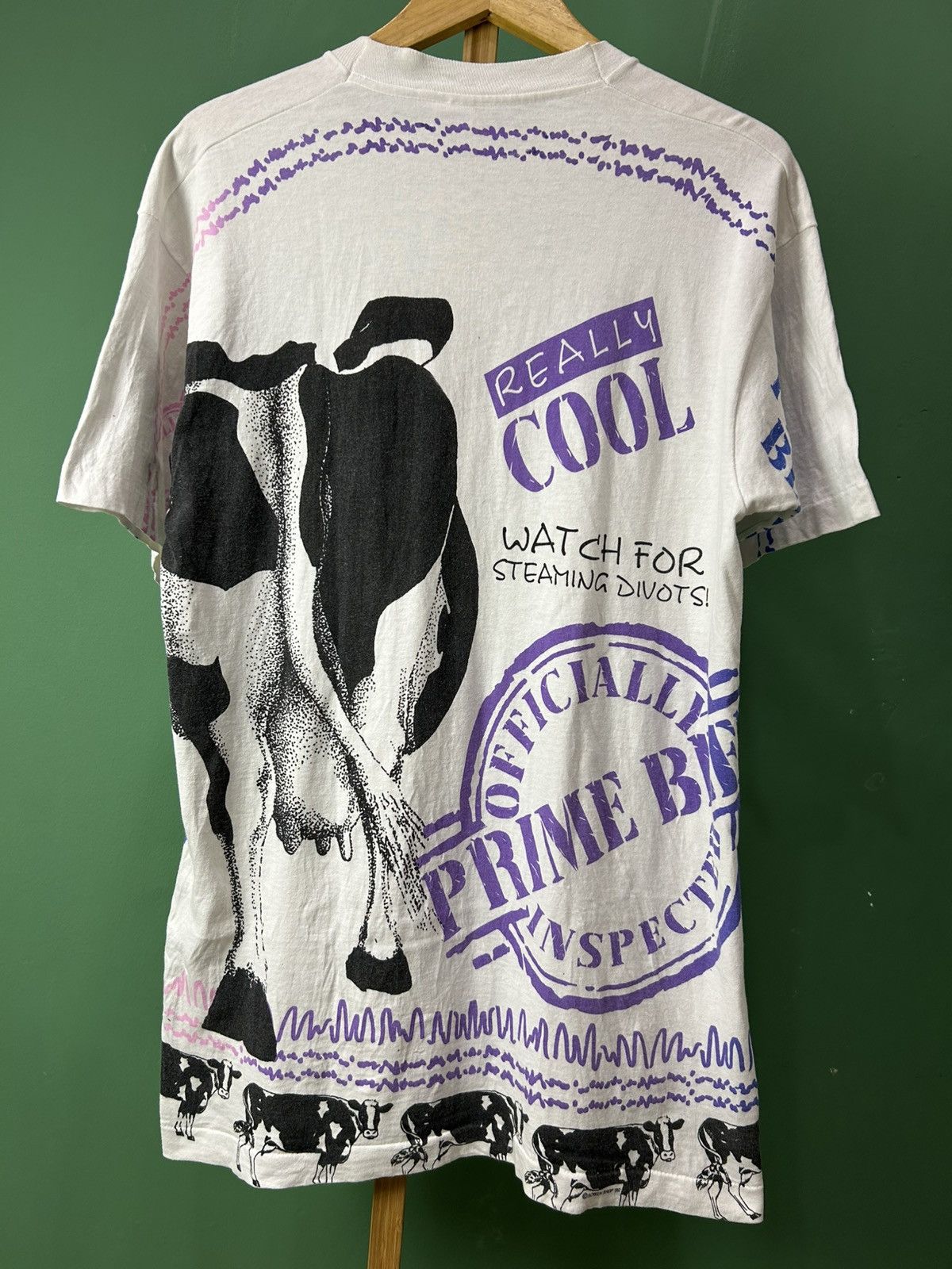 Fruit Of The Loom Cow All Over Print Prime Beef 1992 Vintage Size US L / EU 52-54 / 3 - 2 Thumbnail