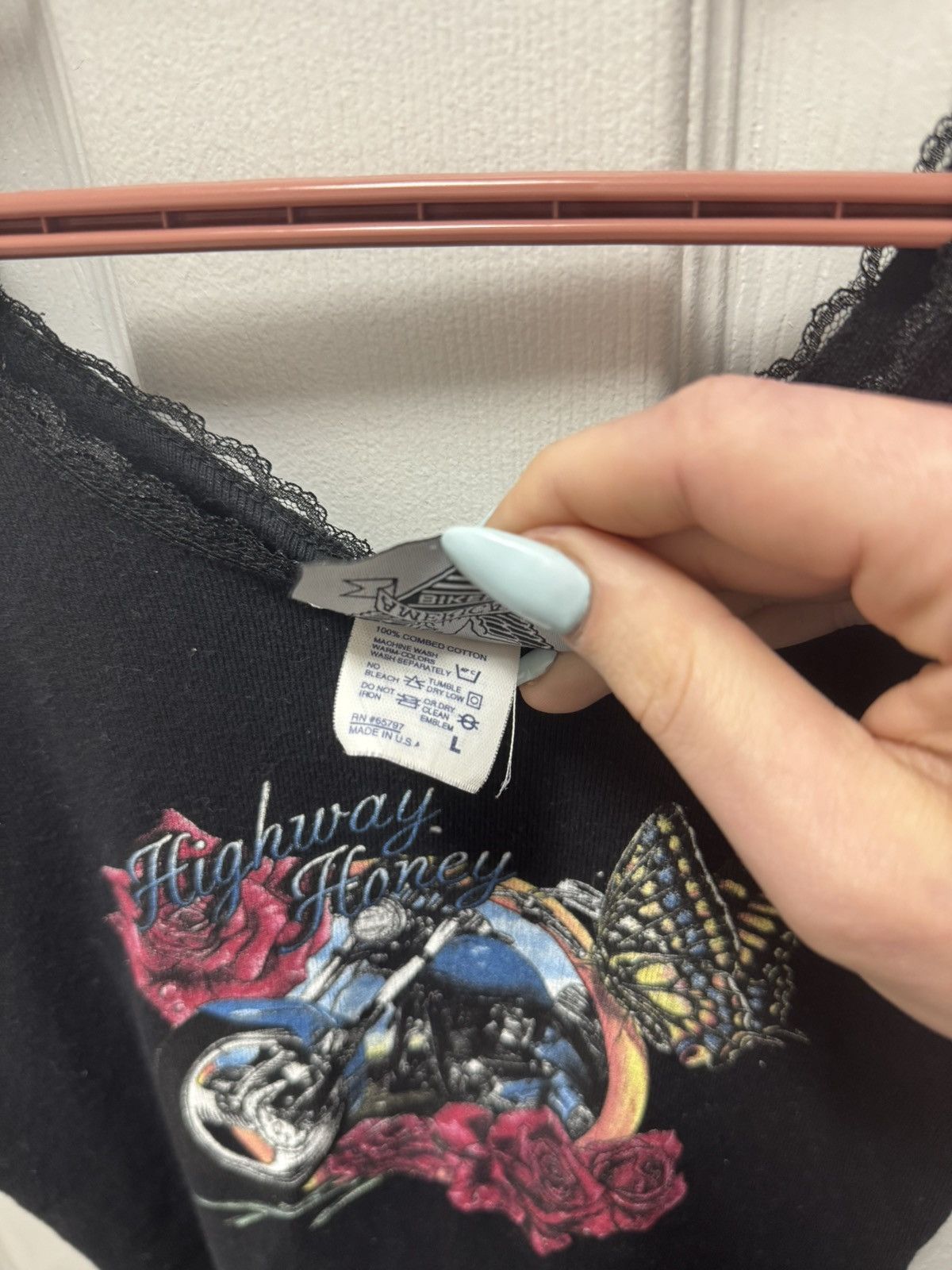 Harley Davidson × Vintage American Biker Vintage 2002 Bike Week Highway Honey Tank W Size L / US 10 / IT 46 - 4 Thumbnail