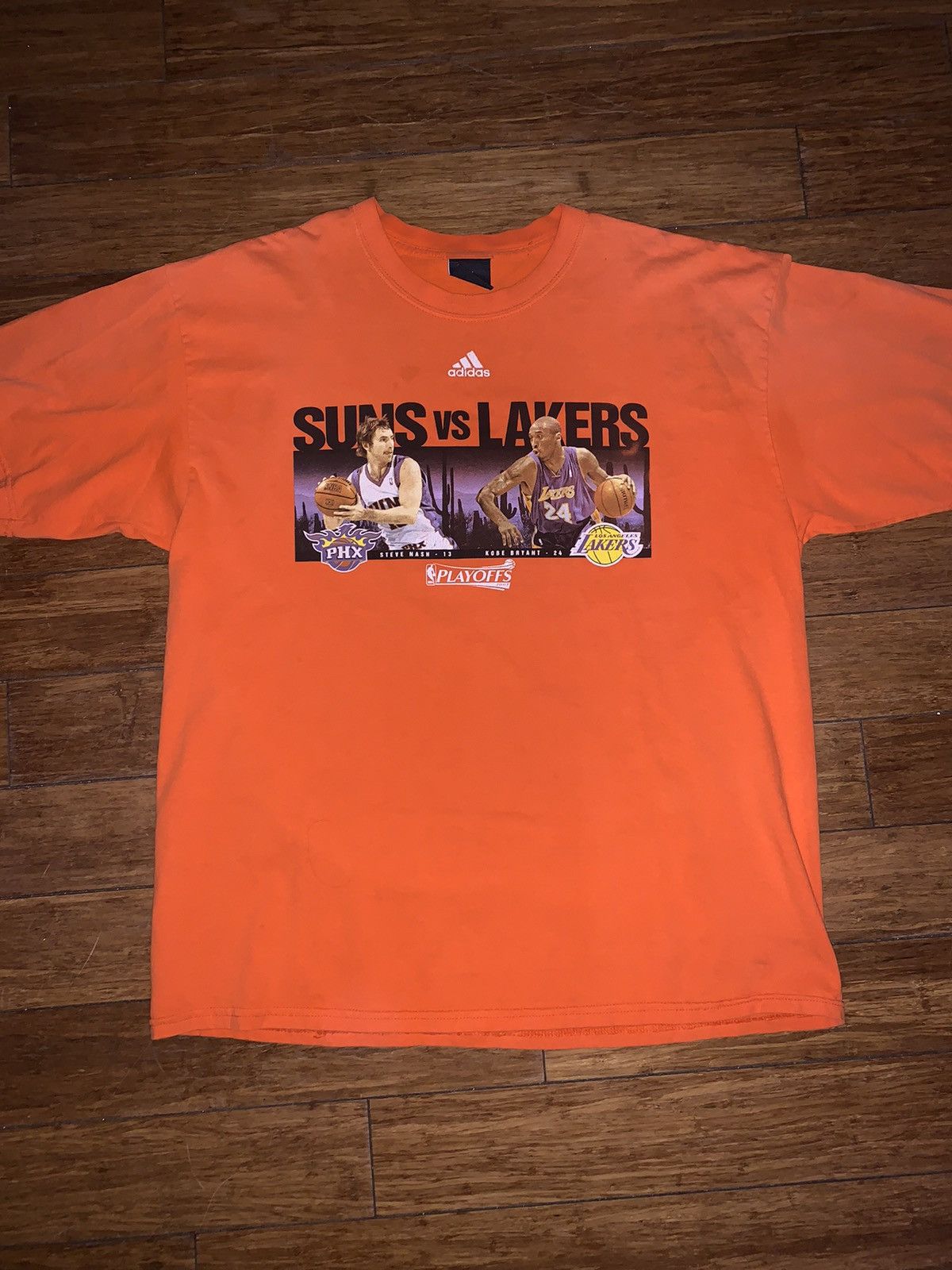 Adidas 2007 suns vs lakers playoffs t shirt kobe bryant steve nash Size US XXL / EU 58 / 5 - 1 Thumbnail