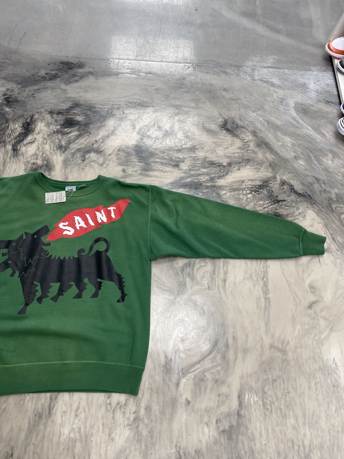 Saint Michael Saint Michael Goat crewneck green large authentic Size US L / EU 52-54 / 3 - 3 Thumbnail