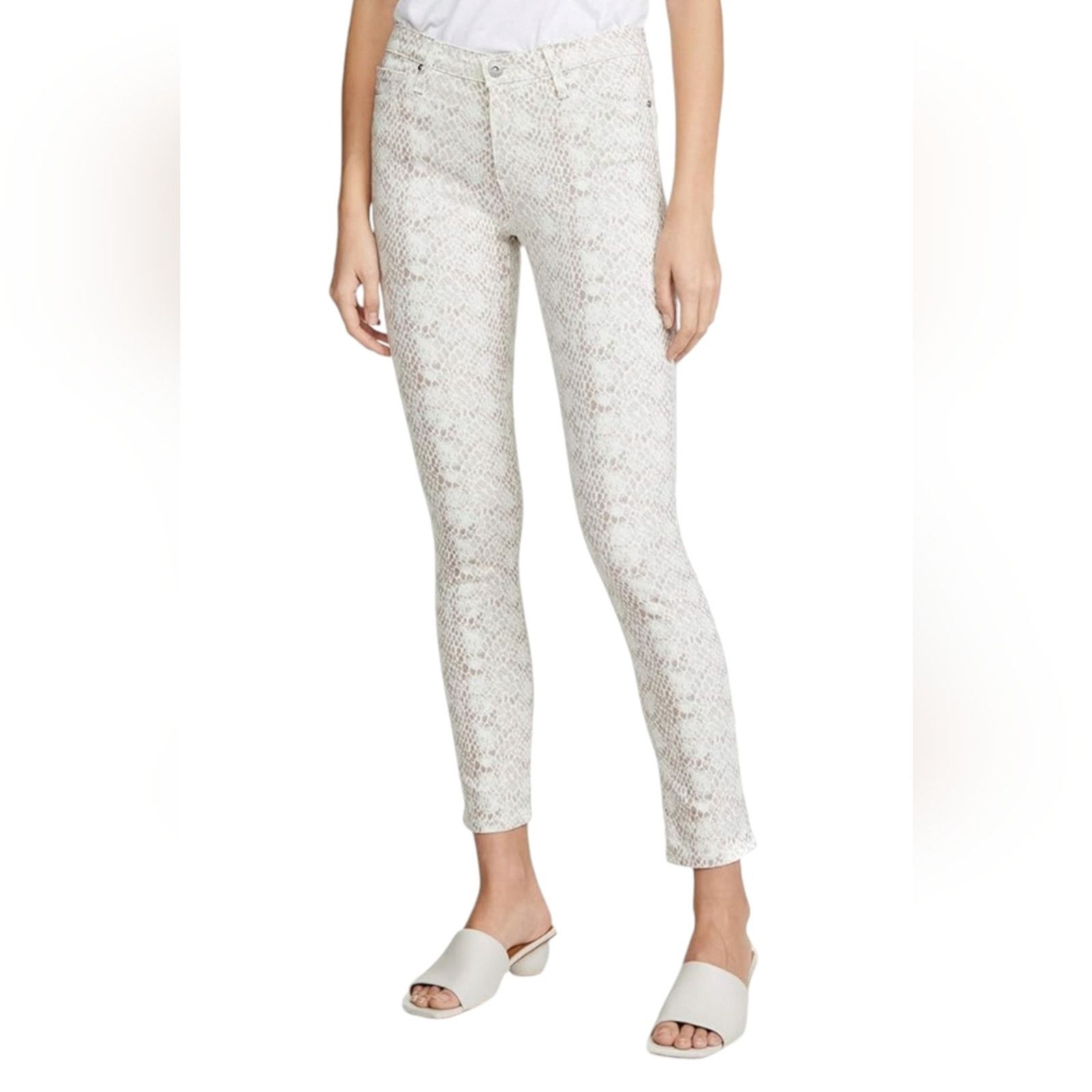 AG Adriano Goldschmied AG Adriano Goldschmied Prima Mid Rise Snake print Jeans 24 Size 24" / US 00 / IT 34 - 1 Thumbnail