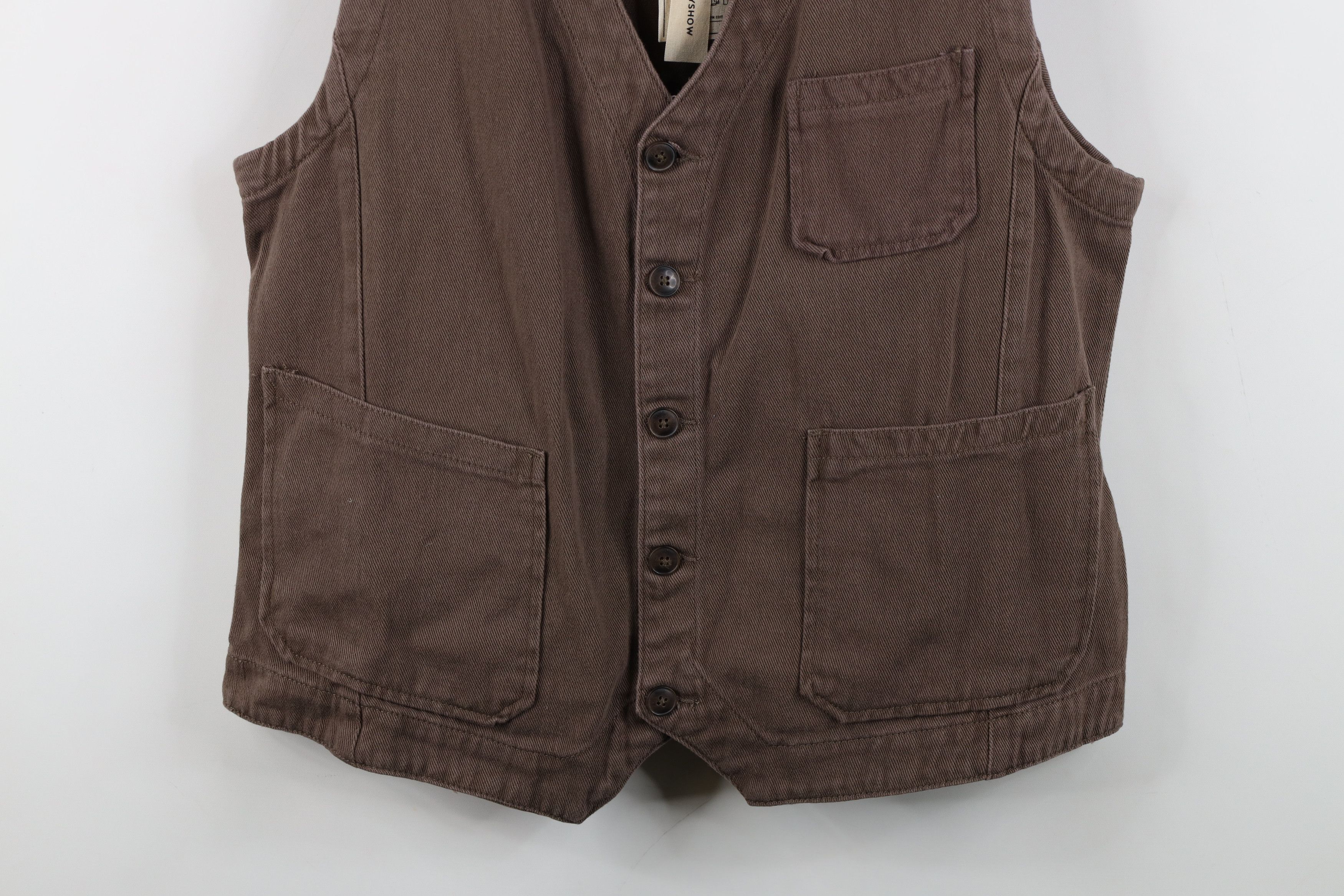 Vintage Deadstock Vintage Y2K Streetwear Back Vest Jacket Brown Size US L / EU 52-54 / 3 - 3 Thumbnail