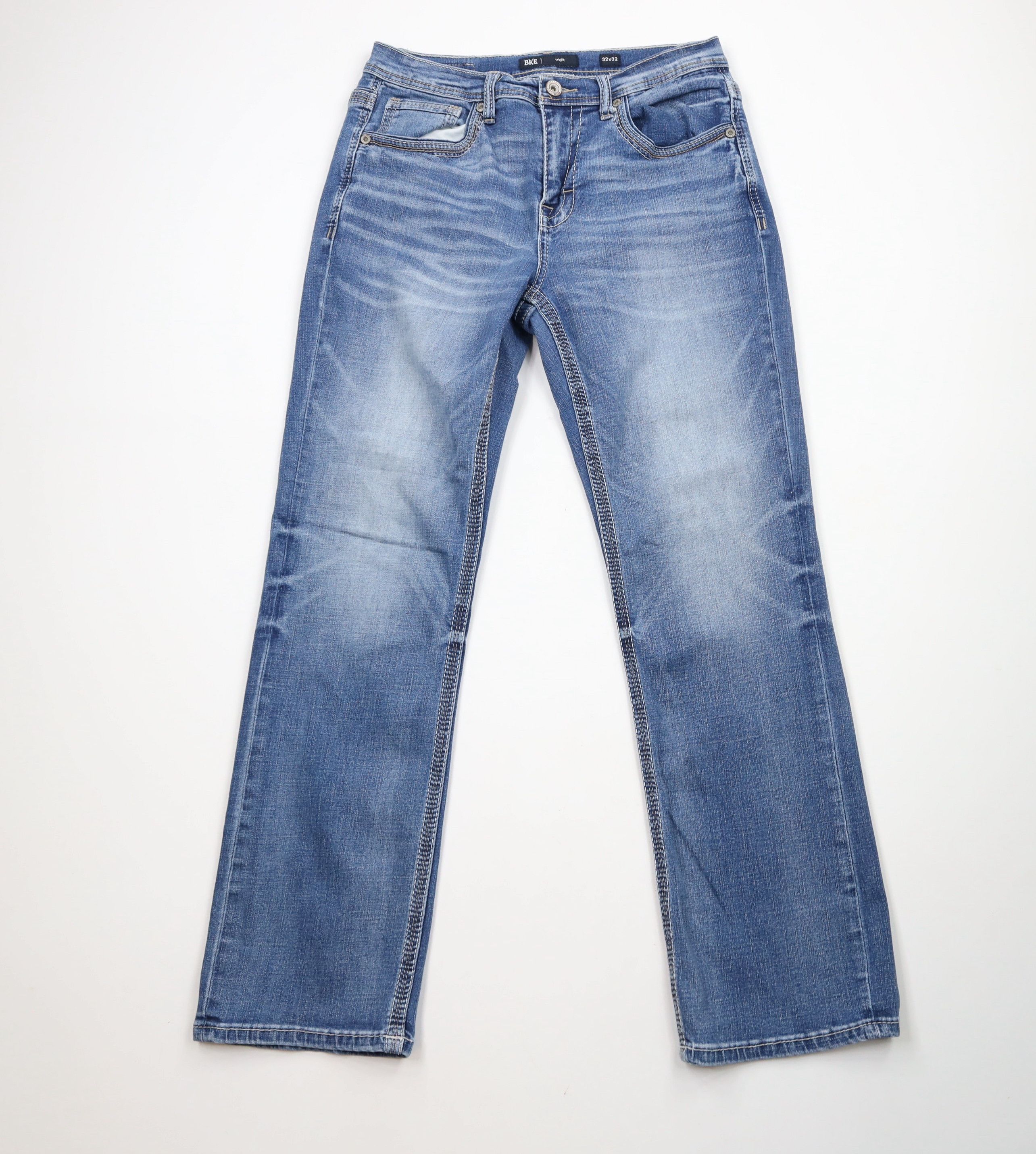 Vintage Buckle BKE Stitch Tyler Stretch Straight Leg Denim Jeans Size US 32 / EU 48 - 1 Thumbnail