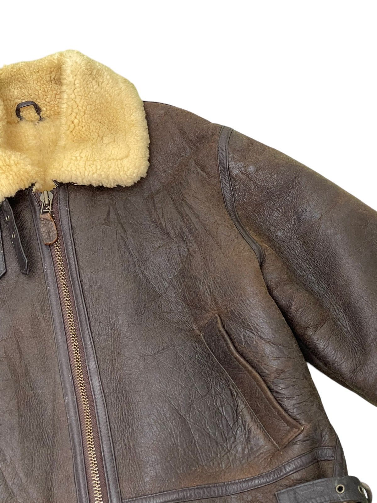 Leather Vtg Type B3 Shearling Beauty Sheepskin Jacket USAF Size US L / EU 52-54 / 3 - 12 Thumbnail