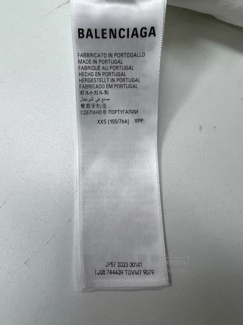 Balenciaga Balenciaga Qixi Festival Limited White Embroidered Logo Sh Size US XXS / EU 40 - 7 Thumbnail
