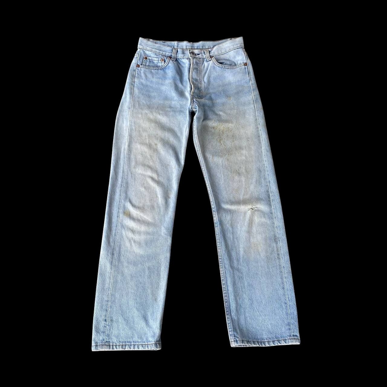Levi's Vintage Clothing Vintage 90s Levi's 501 Distressed Dirty Wash Faded Grunge Size US 29 - 1 Thumbnail
