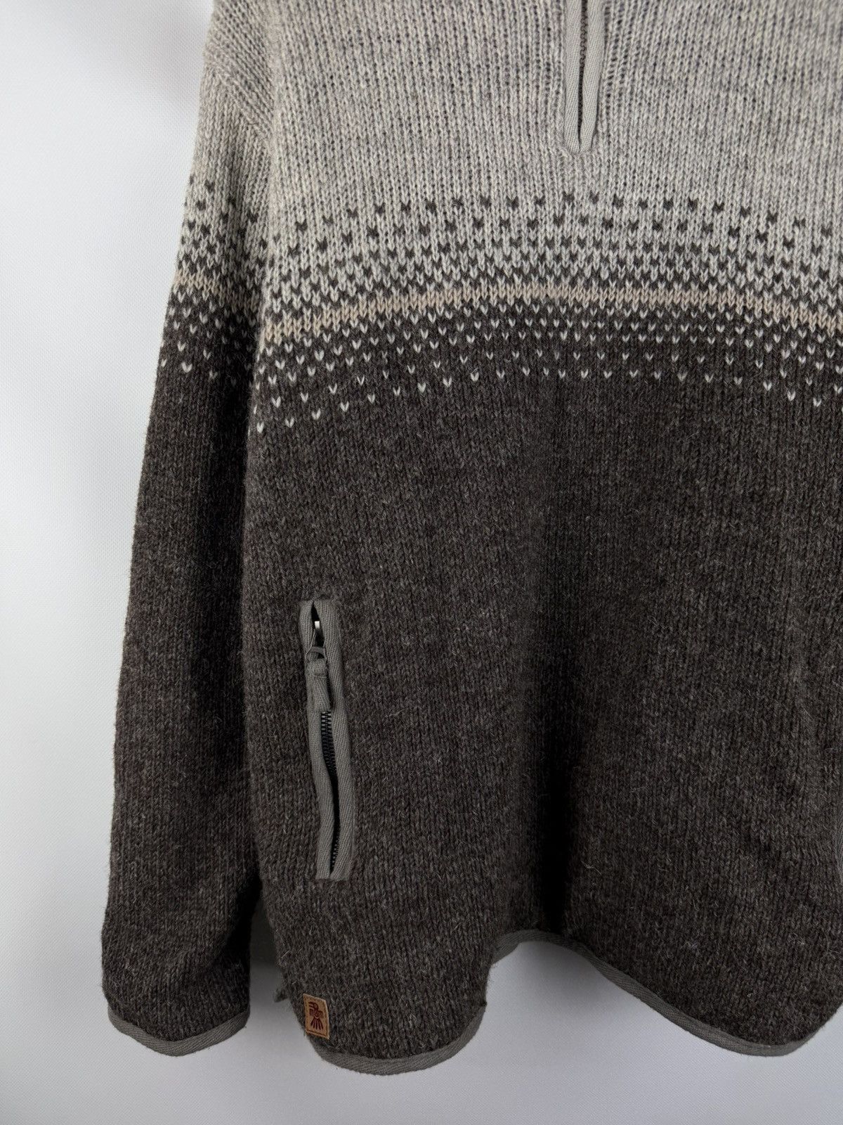 Other Pachamama 1/4 Zip Heavy Hand Knitted Wool Sweater Pullover Size US M / EU 48-50 / 2 - 7 Thumbnail