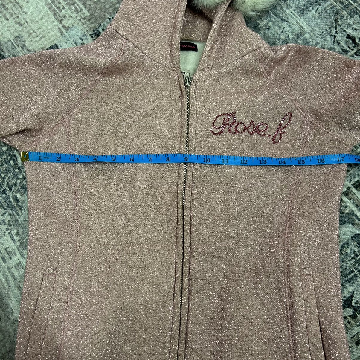 Japanese Brand Y2k Rose Zipper Hoodie Fur Size XS / US 0-2 / IT 36-38 - 13 Thumbnail