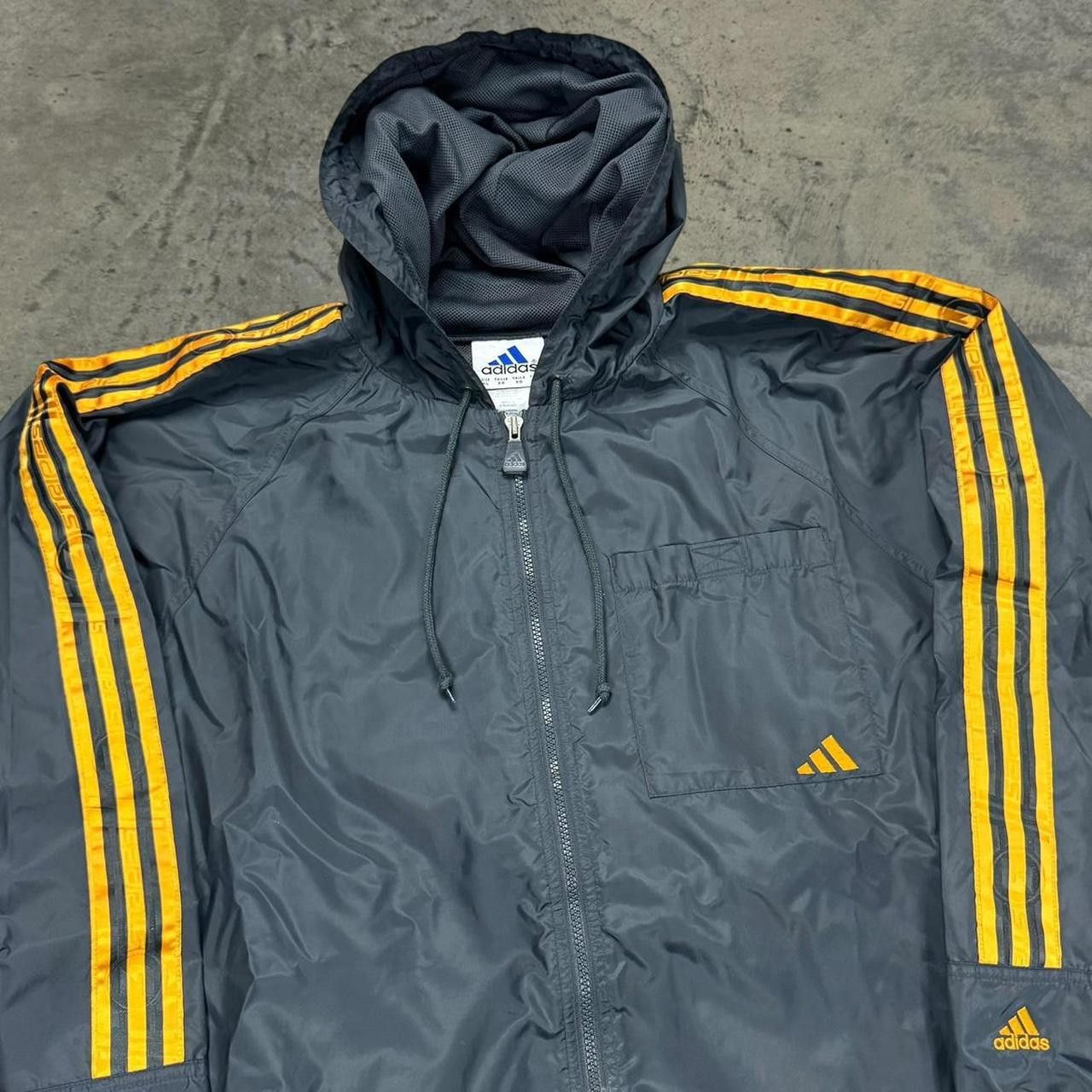 Adidas × Vintage Vintage 90s adidas 3 Stripes Nylon Windbreaker Jacket Size US XL / EU 56 / 4 - 2 Thumbnail