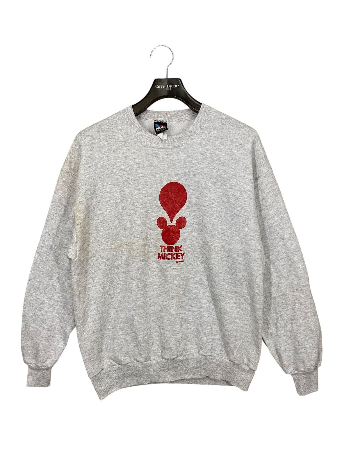 Mickey Mouse Vintage 80s think mickey by disney sweatshirt crewneck Size US L / EU 52-54 / 3 - 2 Thumbnail
