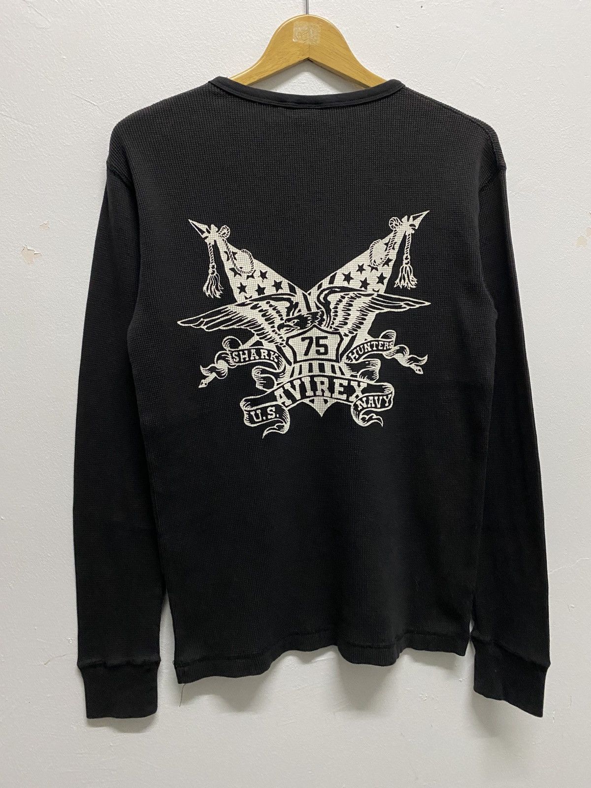 Avirex Rare Avirex Spellout Army Waffle Tees Size US L / EU 52-54 / 3 - 2 Thumbnail