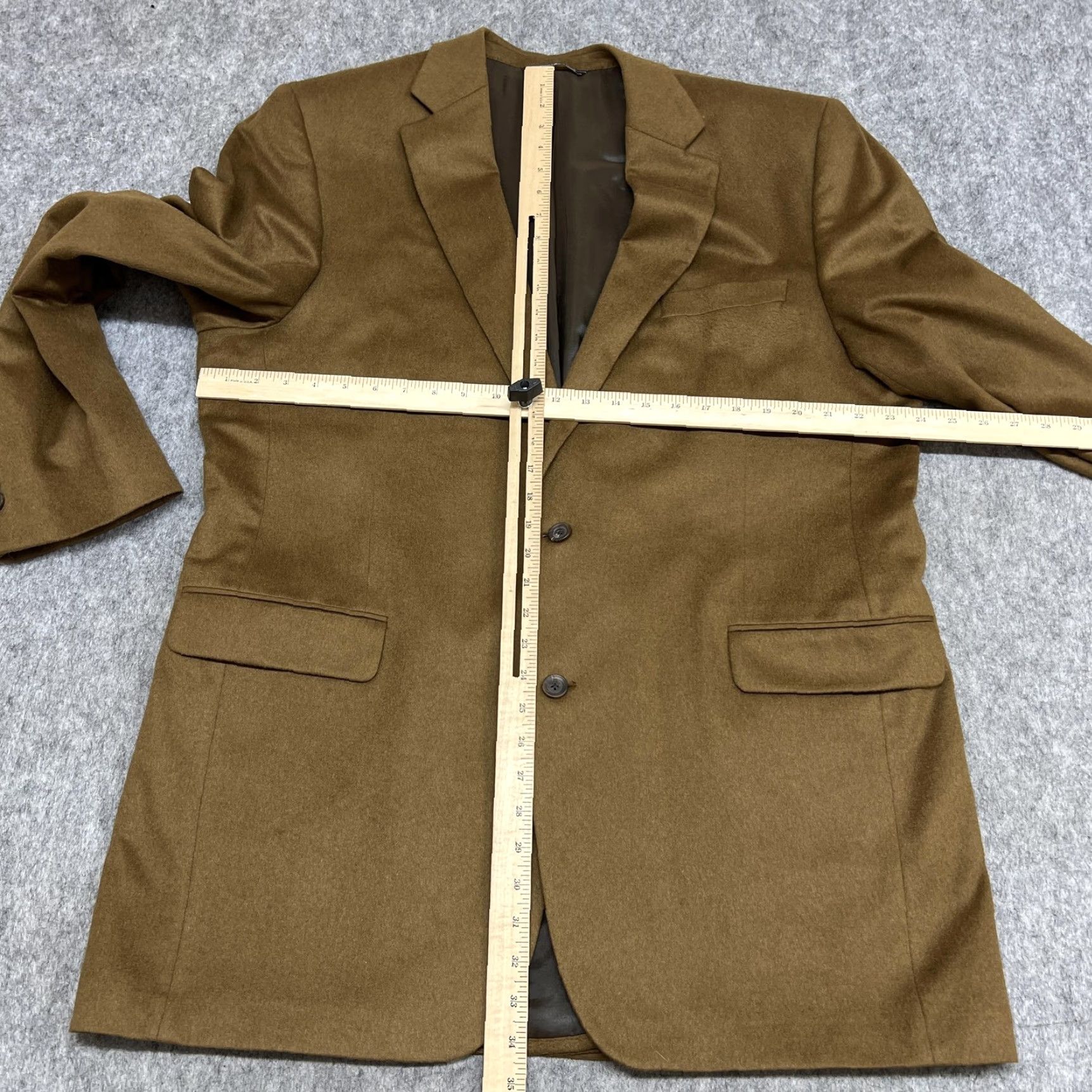 Jack Victor VINTAGE Jack Victor Blazer Sport Coat Mens 46 Brown 100% Cashmere Jacket Classic Canada Size 46R - 7 Thumbnail