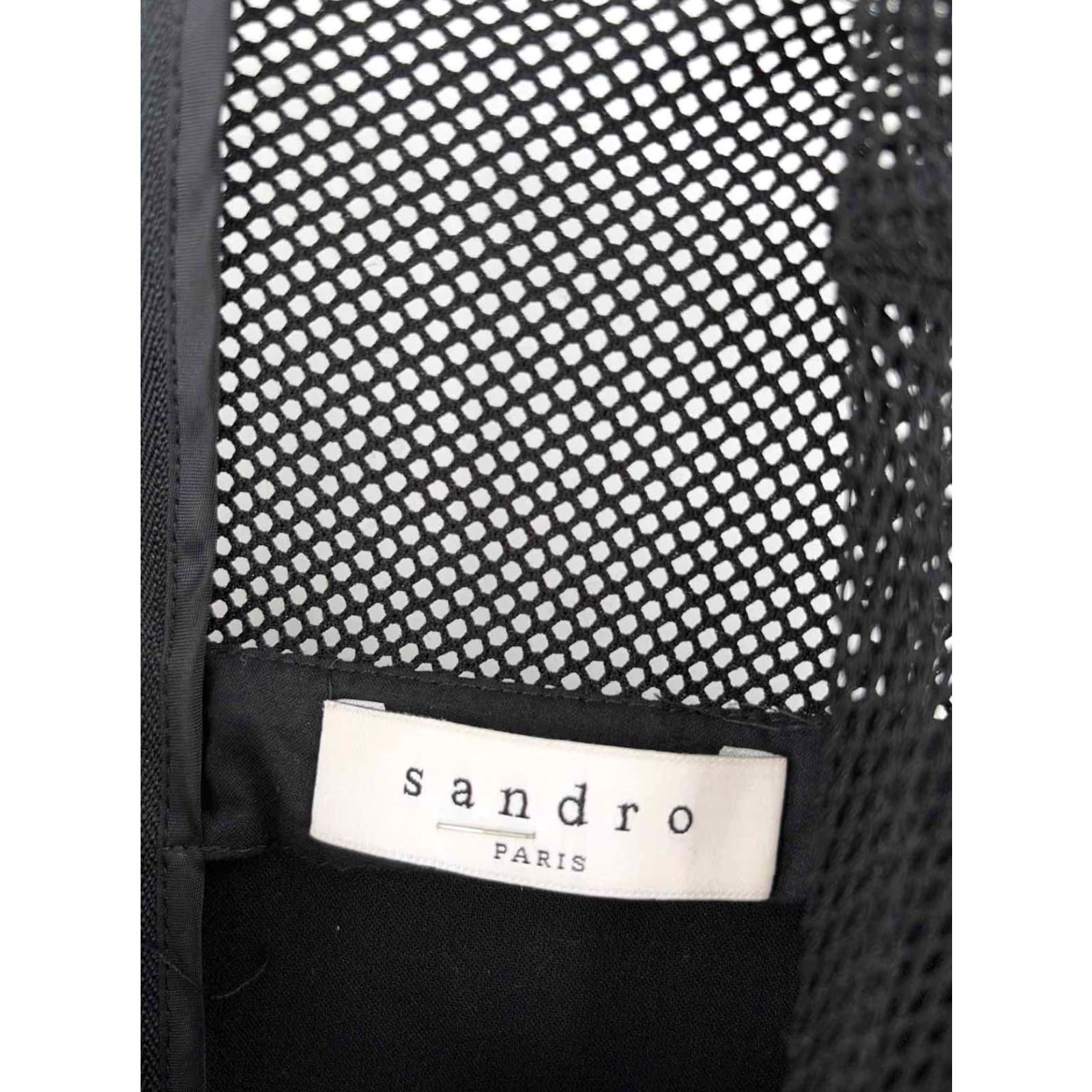 VINTAGE Sandro Black Short Dress Short Sleeve Pre-Owned Size 4 Dress Women